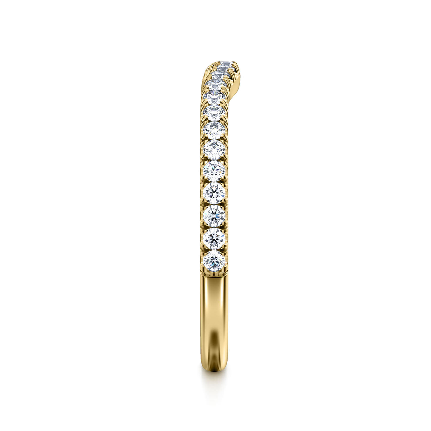 Diamond Matching Wedding Band in 14K Yellow Gold, photograph 5