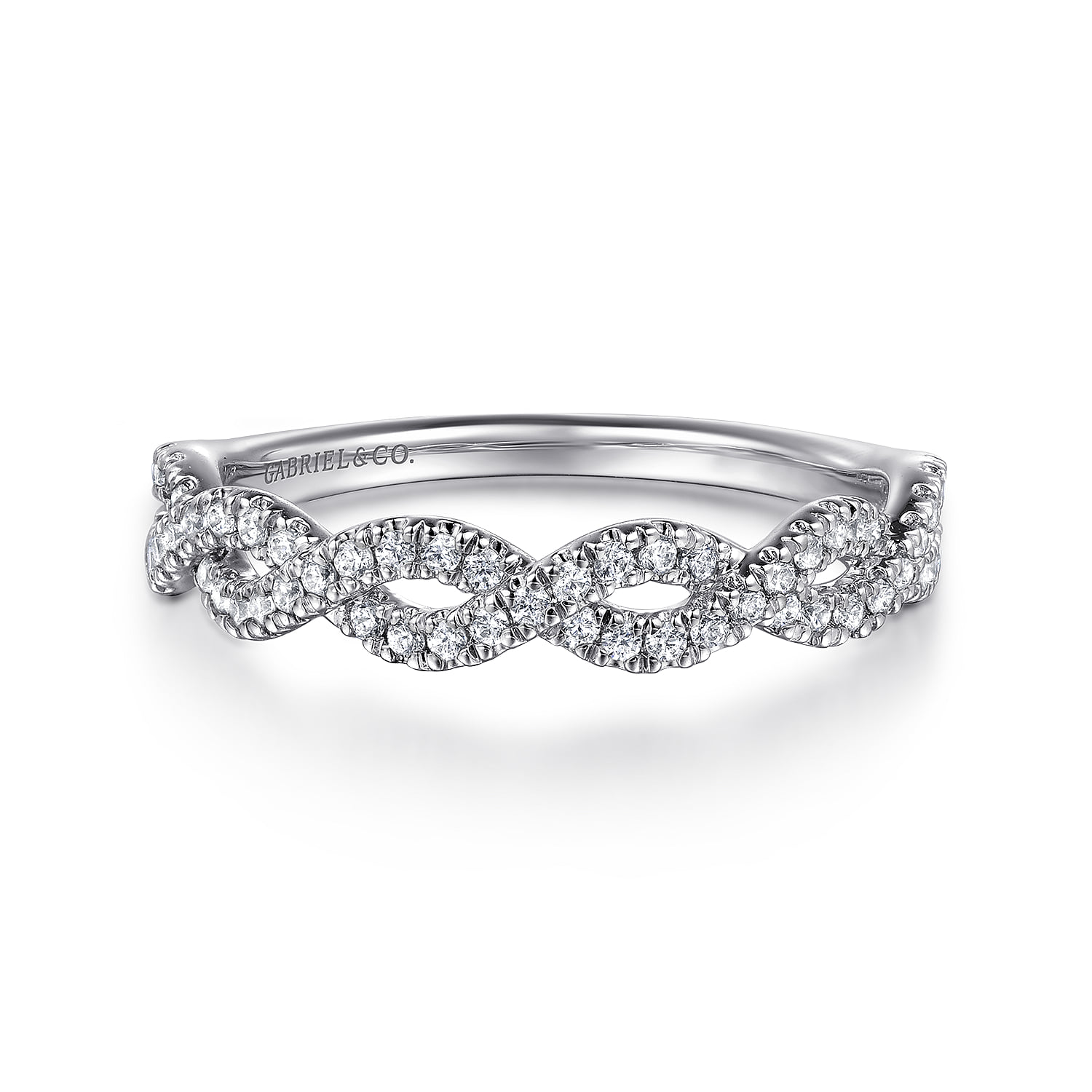 Diamond Wedding Band in 14K White Gold