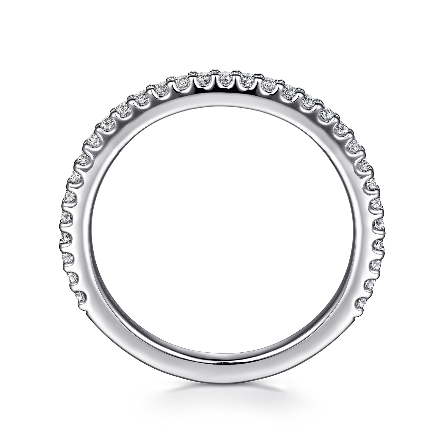 Diamond Matching Wedding Band in 14K White Gold, photograph 2