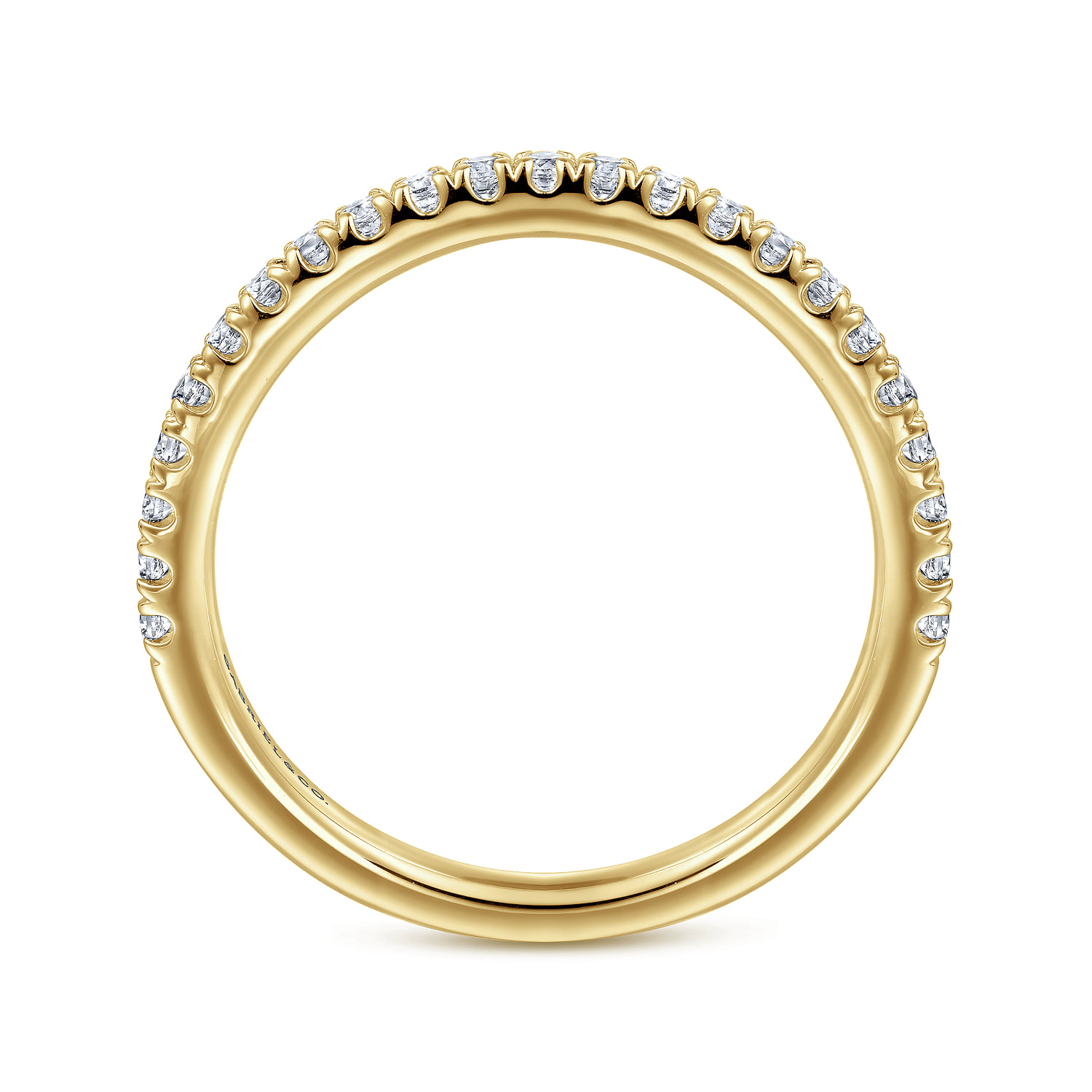 Diamond Wedding Band in 14K Yellow Gold, photograph 2