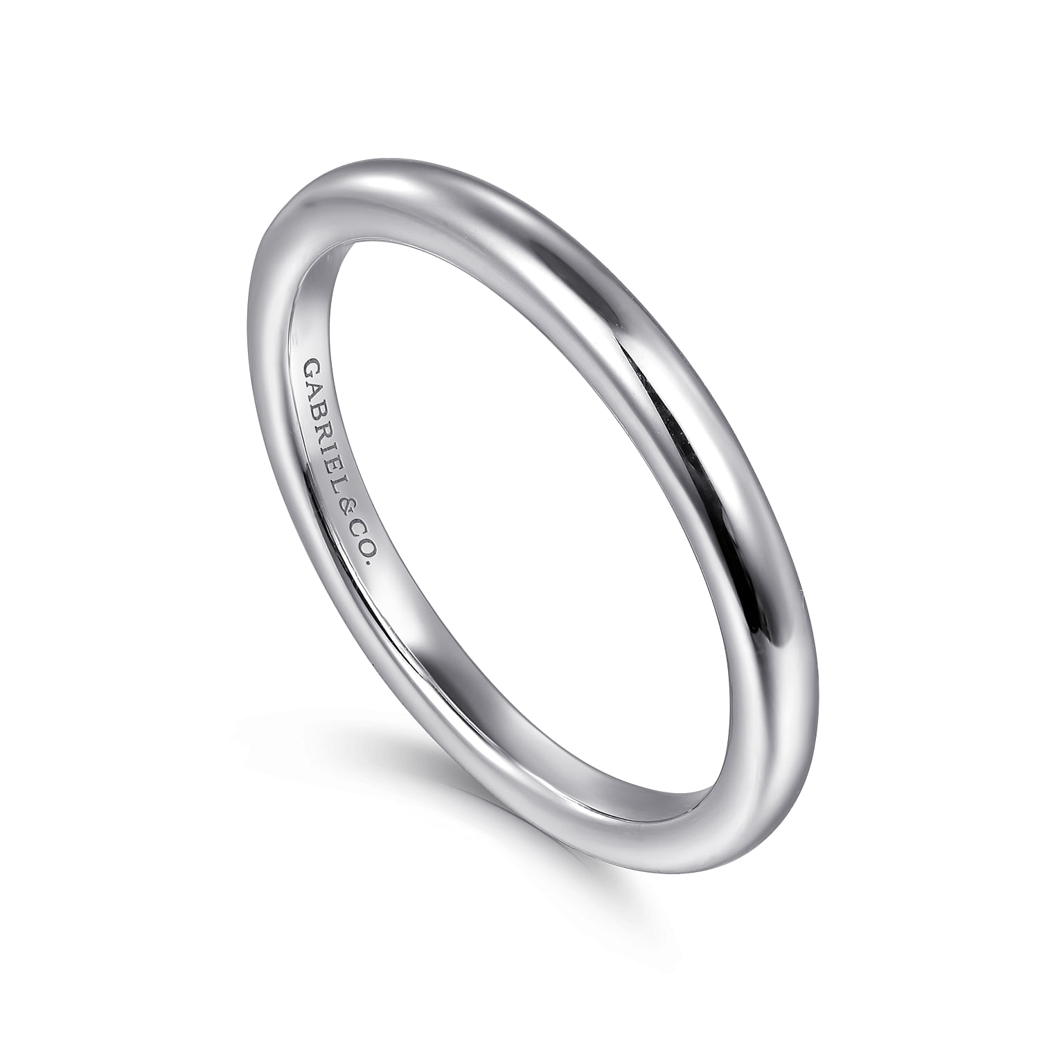 Diamond Wedding Band in 14K White Gold, photograph 3