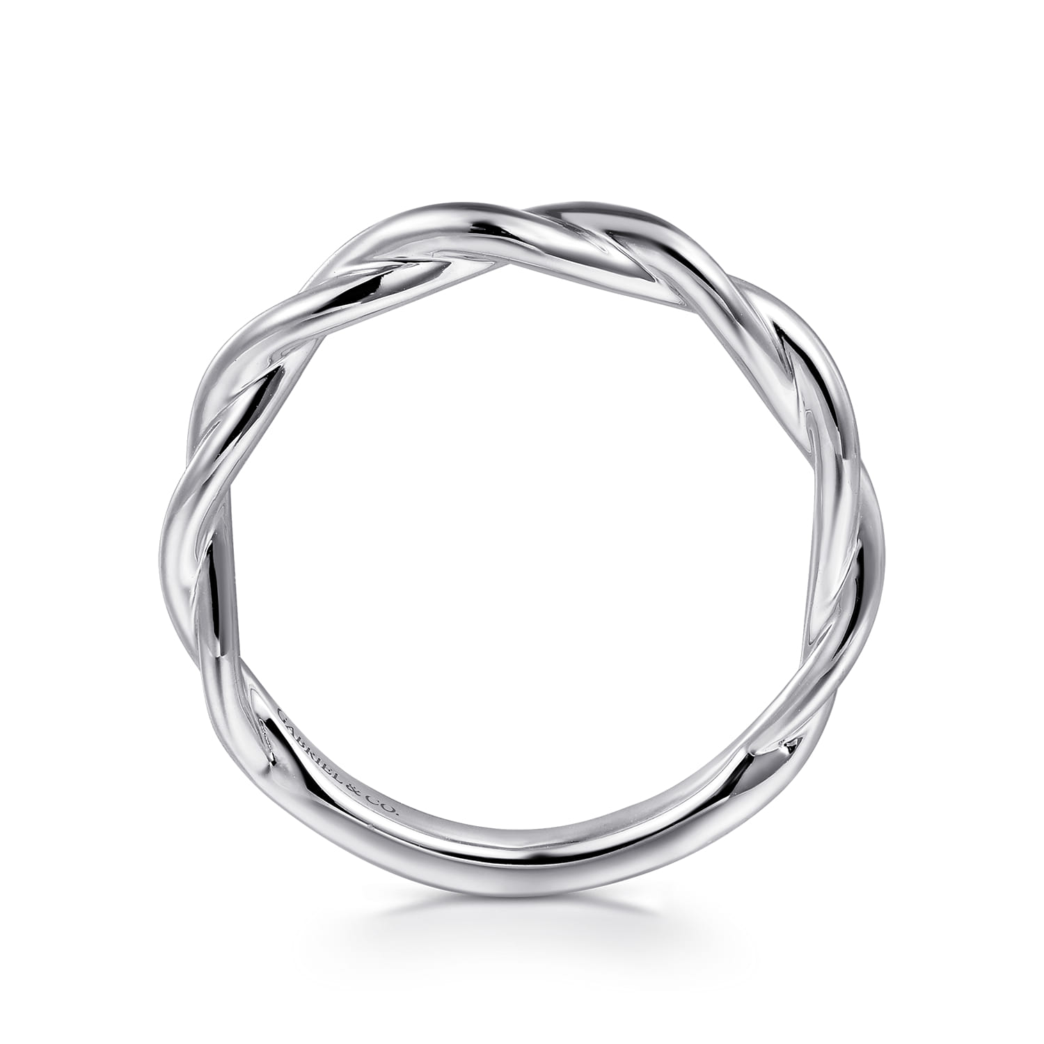 Wedding Band in 14K White Gold, photograph 2