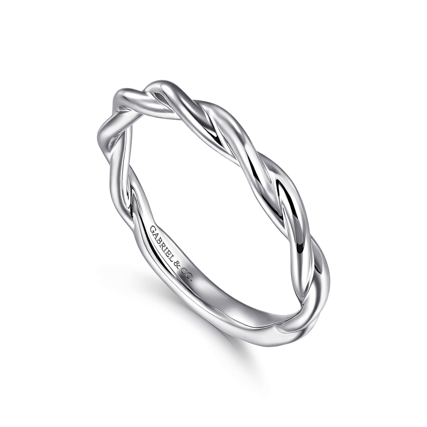 Wedding Band in 14K White Gold, photograph 3