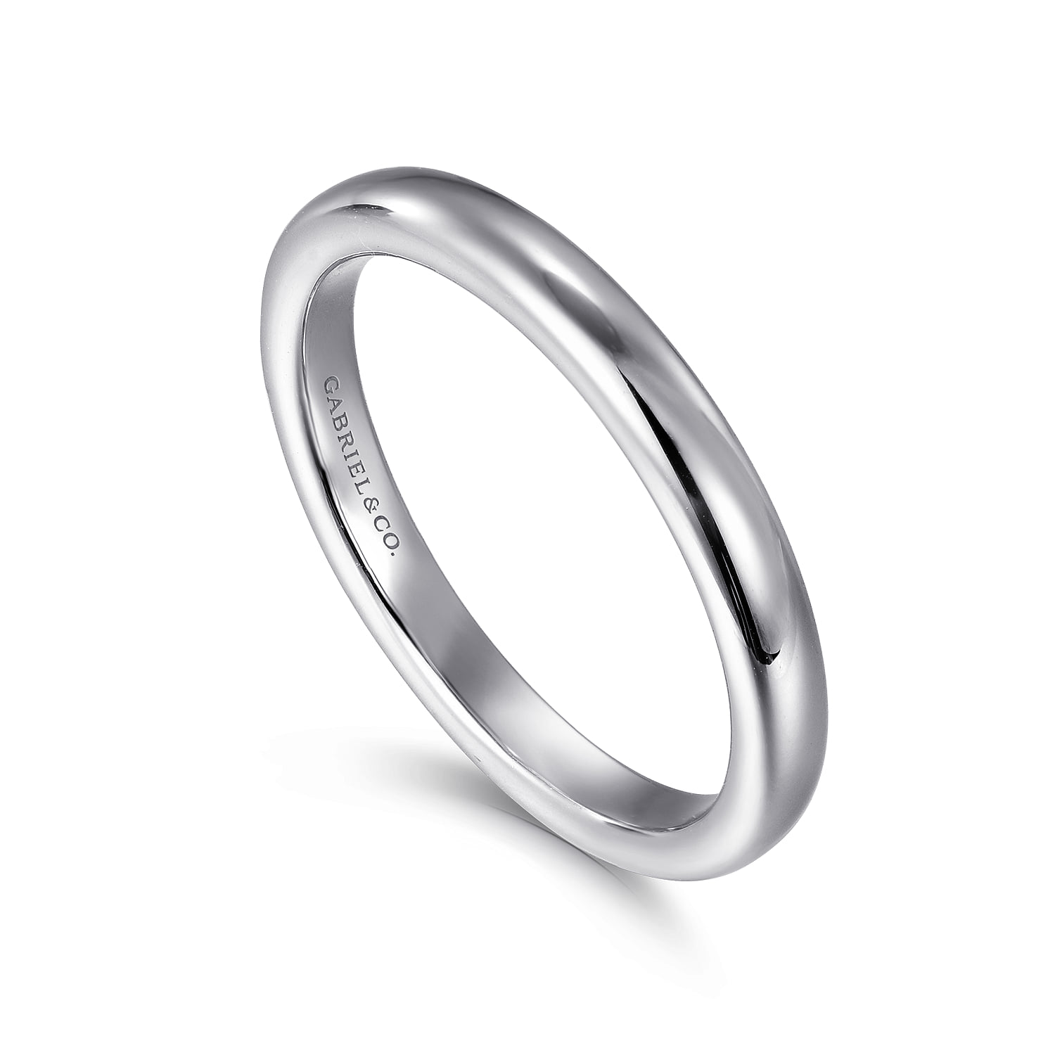 Diamond Wedding Band in 14K White Gold, photograph 3
