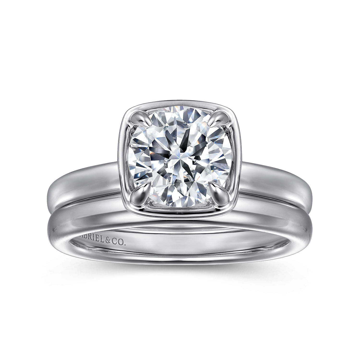 Diamond Wedding Band in 14K White Gold, photograph 4