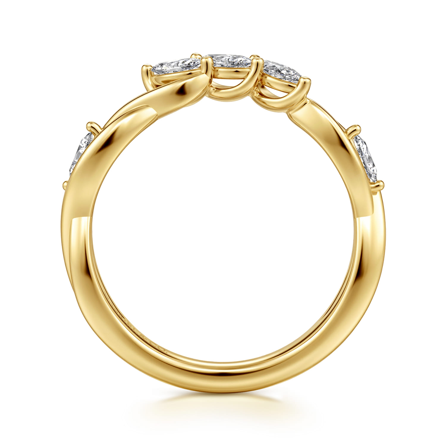 Diamond Matching Wedding Band in 14K Yellow Gold, photograph 2