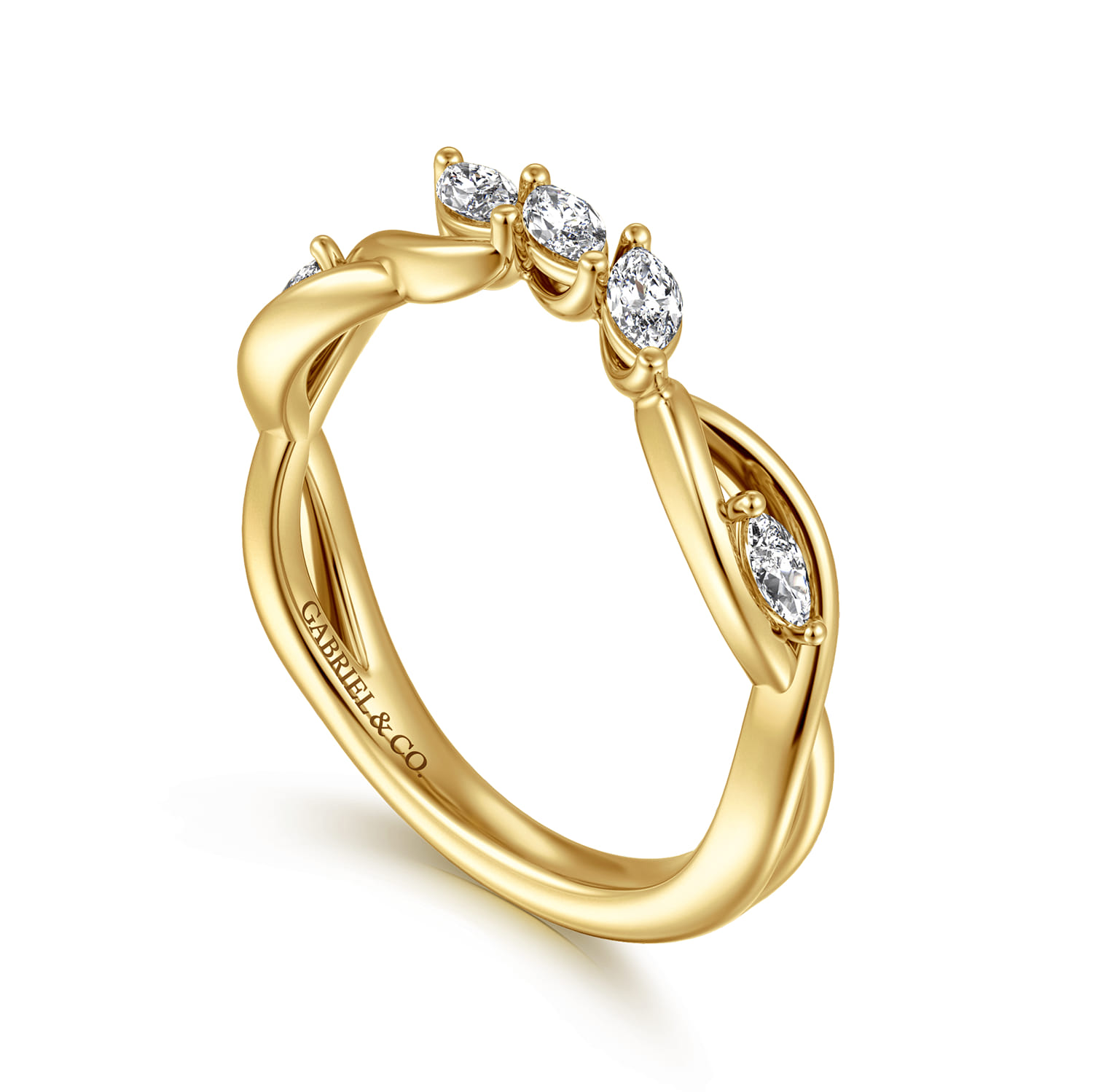 Diamond Matching Wedding Band in 14K Yellow Gold, photograph 3
