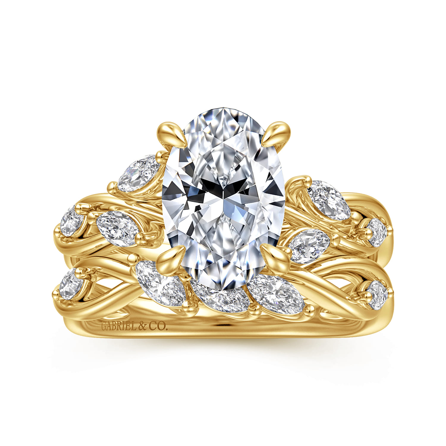 Diamond Matching Wedding Band in 14K Yellow Gold, photograph 4