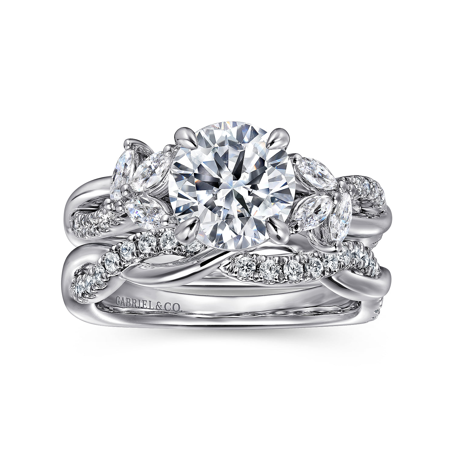 Diamond Wedding Band in 14K White Gold, photograph 4