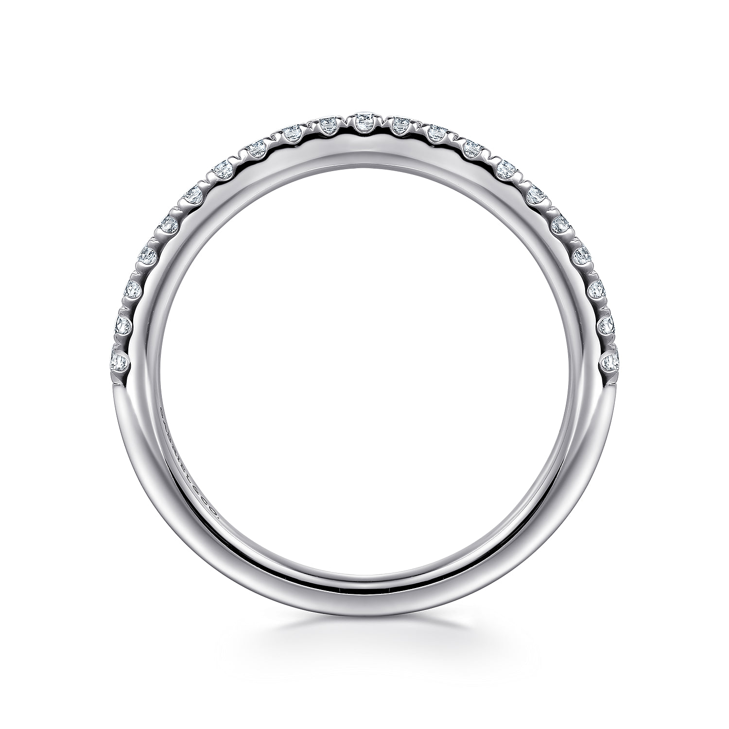 Diamond Wedding Band in 14K White Gold, photograph 2
