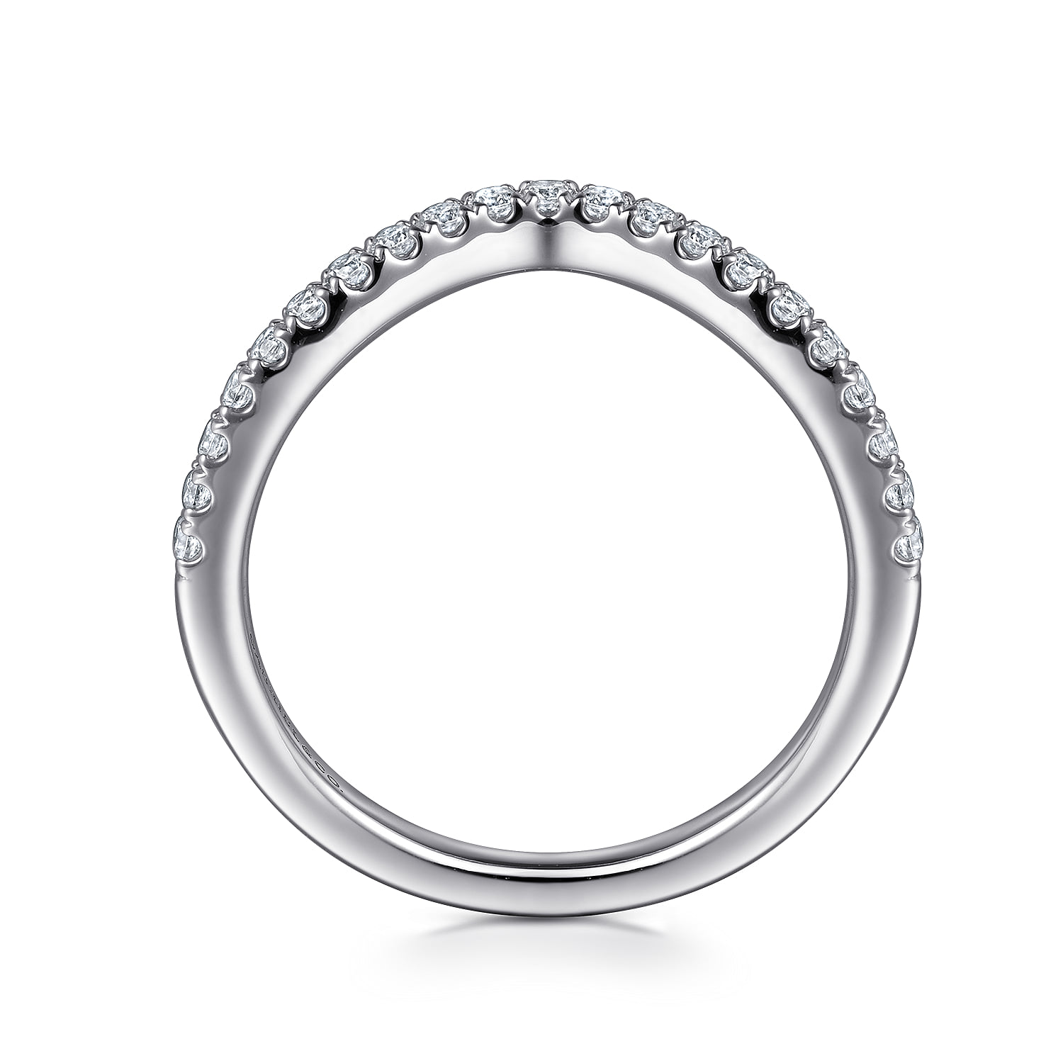 Diamond Matching Wedding Band in 14K White Gold, photograph 2
