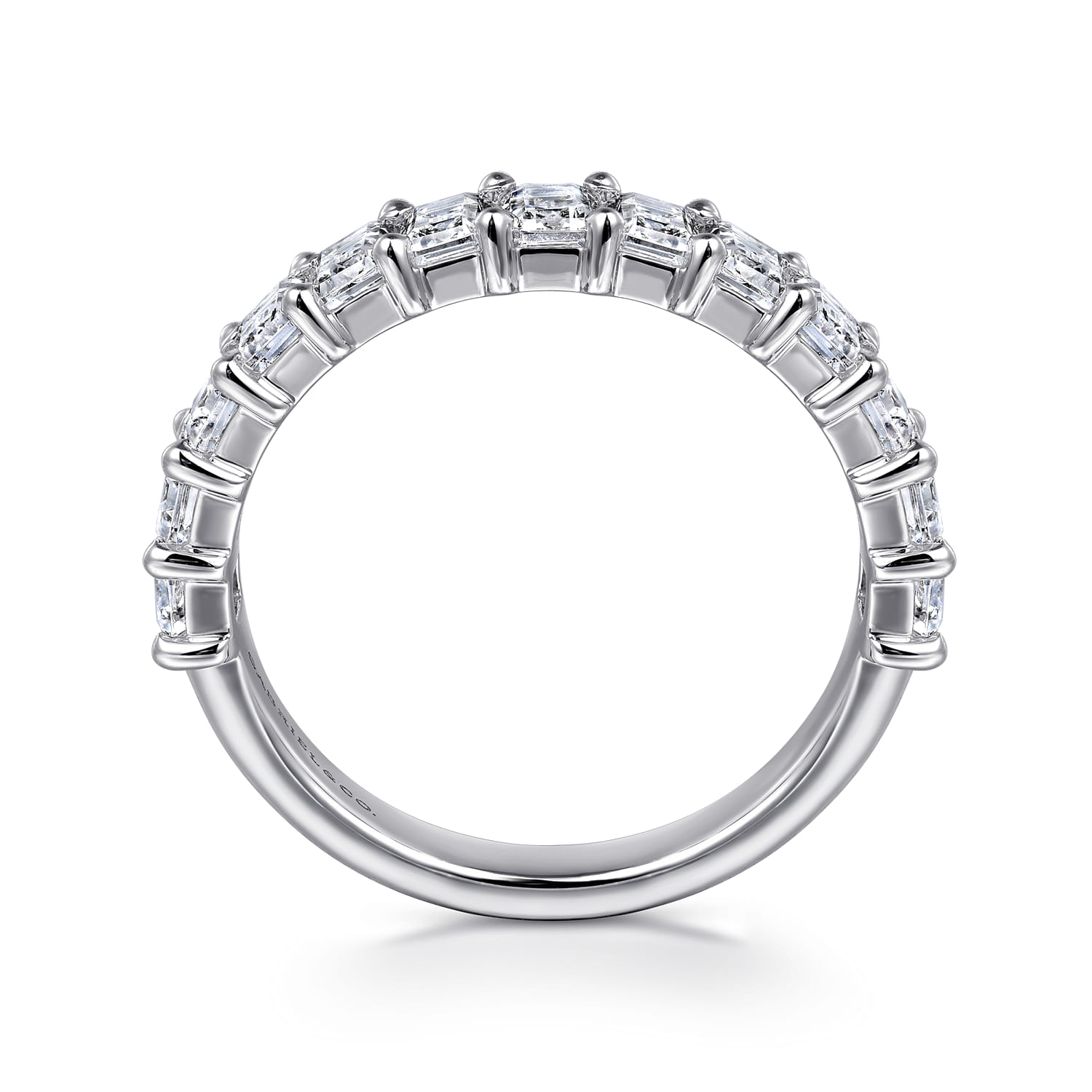 Diamond Matching Wedding Band in 14K White Gold, photograph 2