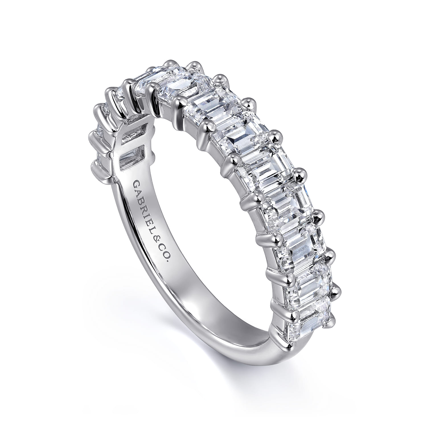 Diamond Matching Wedding Band in 14K White Gold, photograph 3