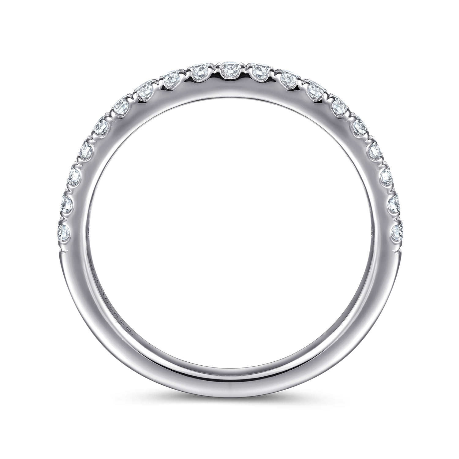 Diamond Matching Wedding Band in 14K White Gold, photograph 2