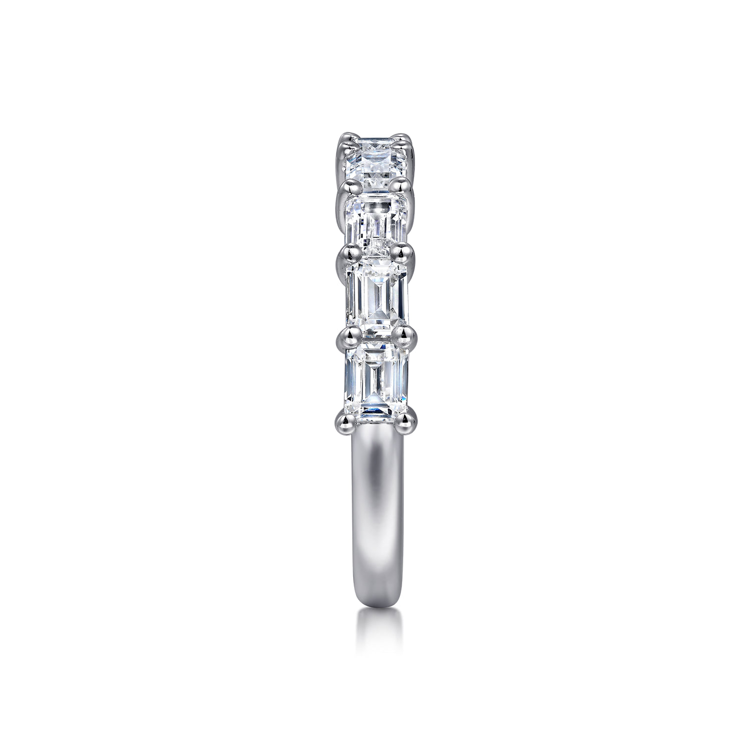 Diamond Matching Wedding Band in 14K White Gold, photograph 5