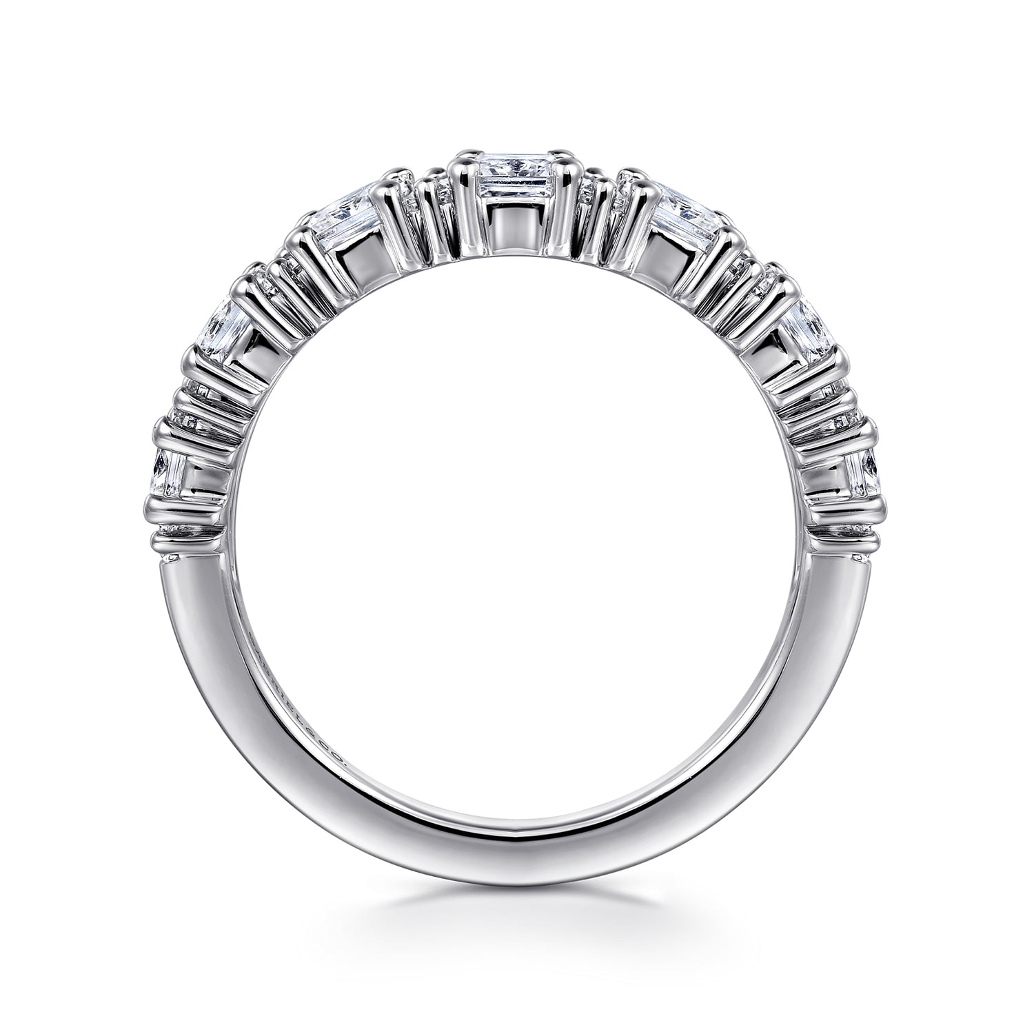 Diamond Matching Wedding Band in 14K White Gold, photograph 2