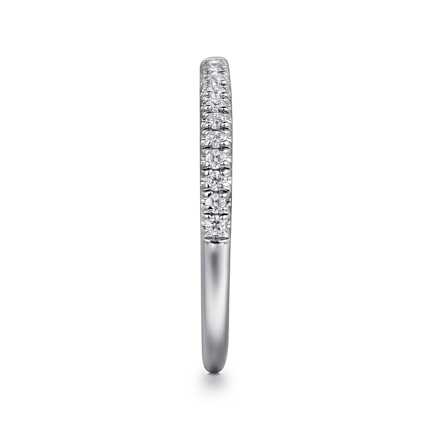 Diamond Matching Wedding Band in 14K White Gold, photograph 5