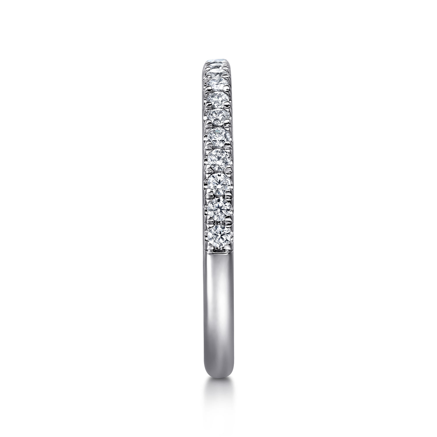 Diamond Matching Wedding Band in 14K White Gold, photograph 5