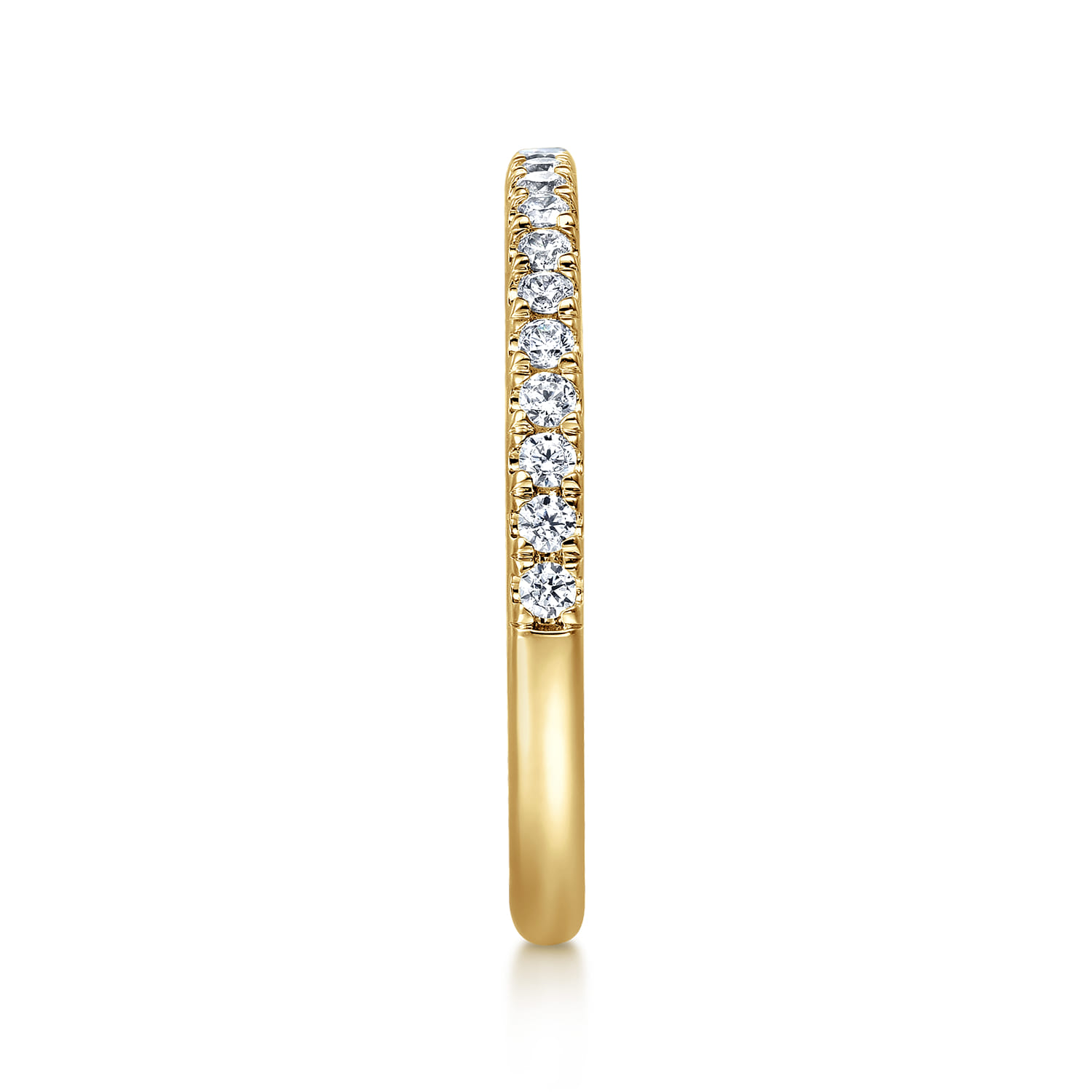 Diamond Wedding Band in 14K Yellow Gold, photograph 5