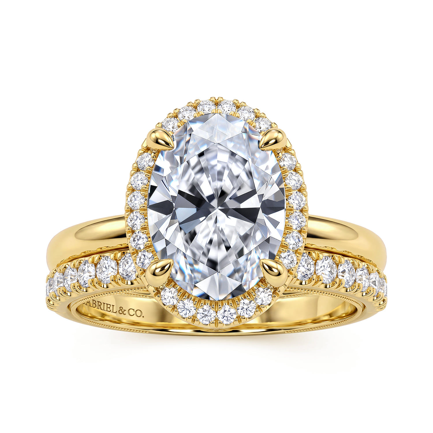 Diamond Matching Wedding Band in 14K Yellow Gold, photograph 4