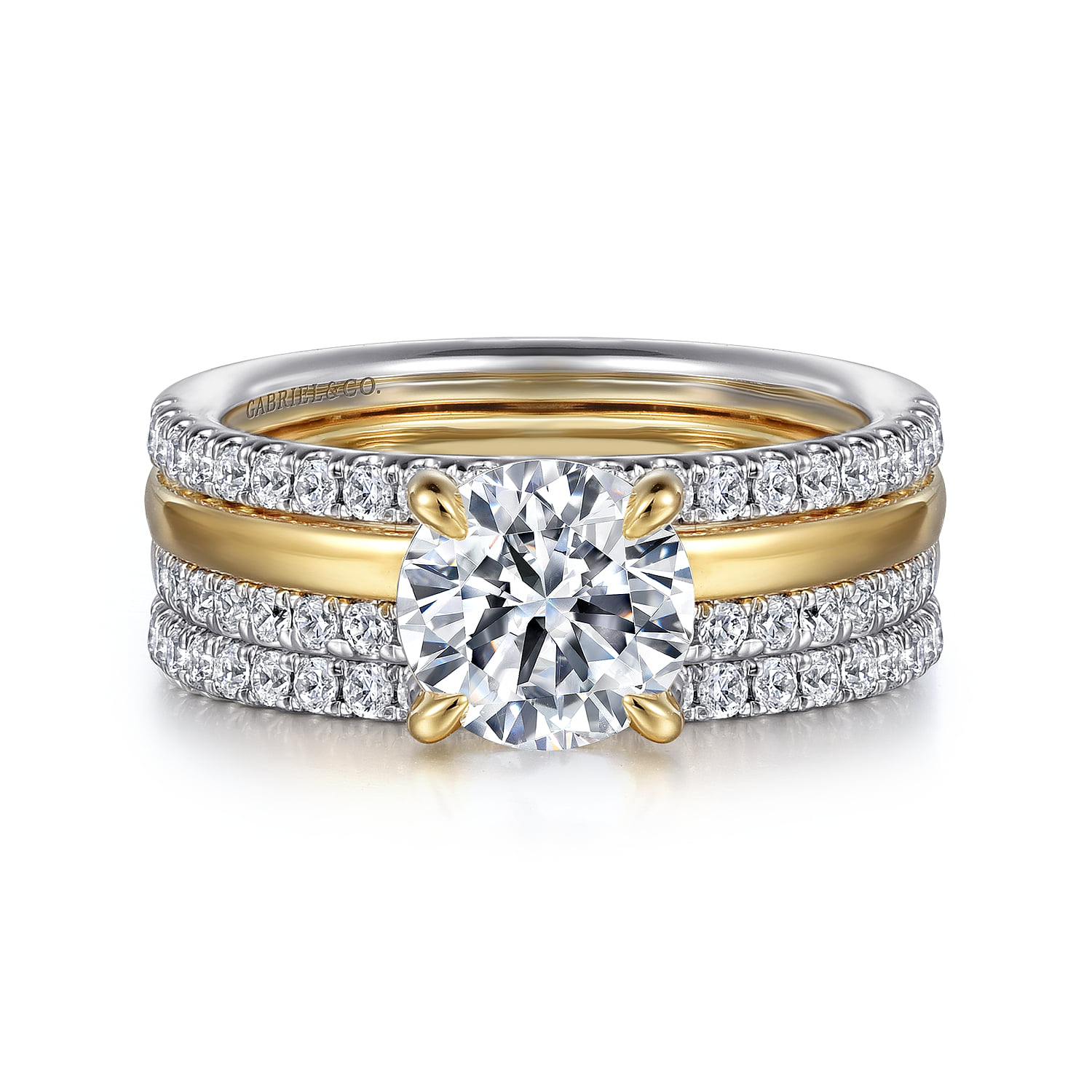 Diamond Matching Wedding Band in 14K White Gold, photograph 4