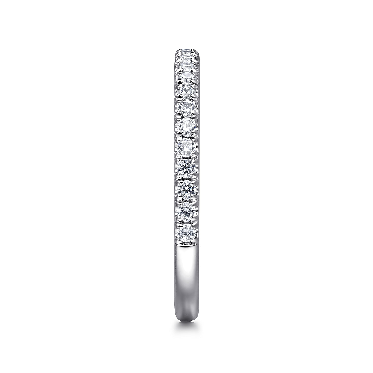 Diamond Matching Wedding Band in 14K White Gold, photograph 5