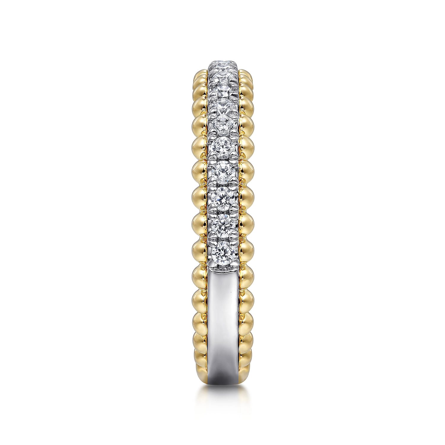 Matching Wedding Band in 14K White/Yellow Gold, photograph 5