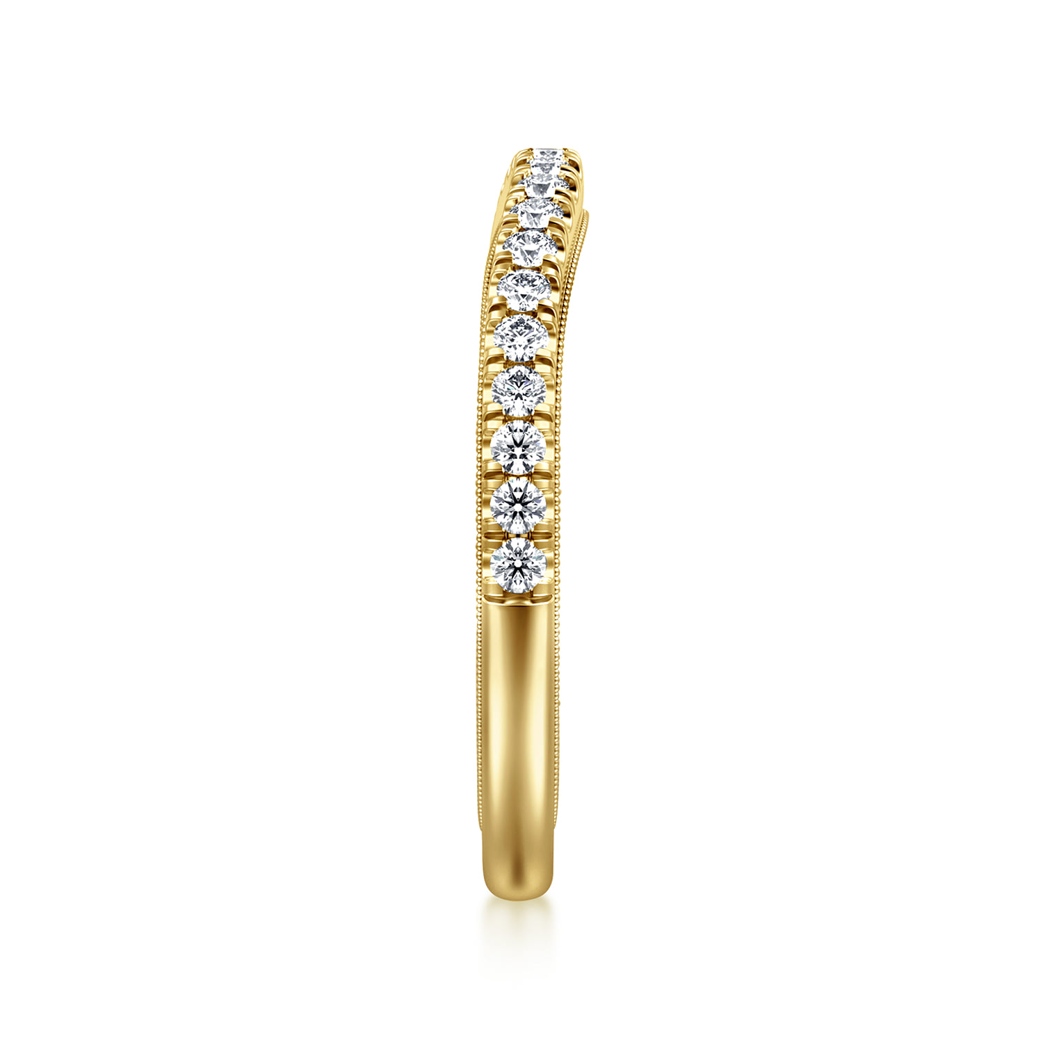 Diamond Wedding Band in 14K Yellow Gold, photograph 5