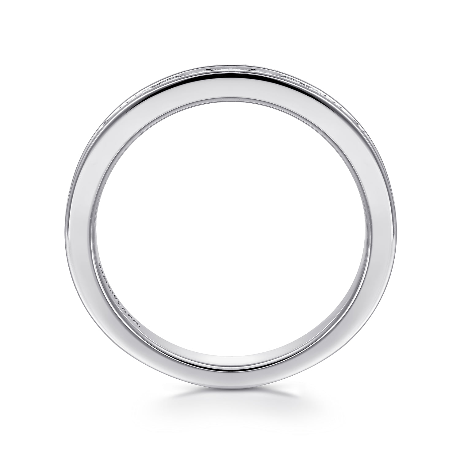 Diamond Matching Wedding Band in 14K White Gold, photograph 2