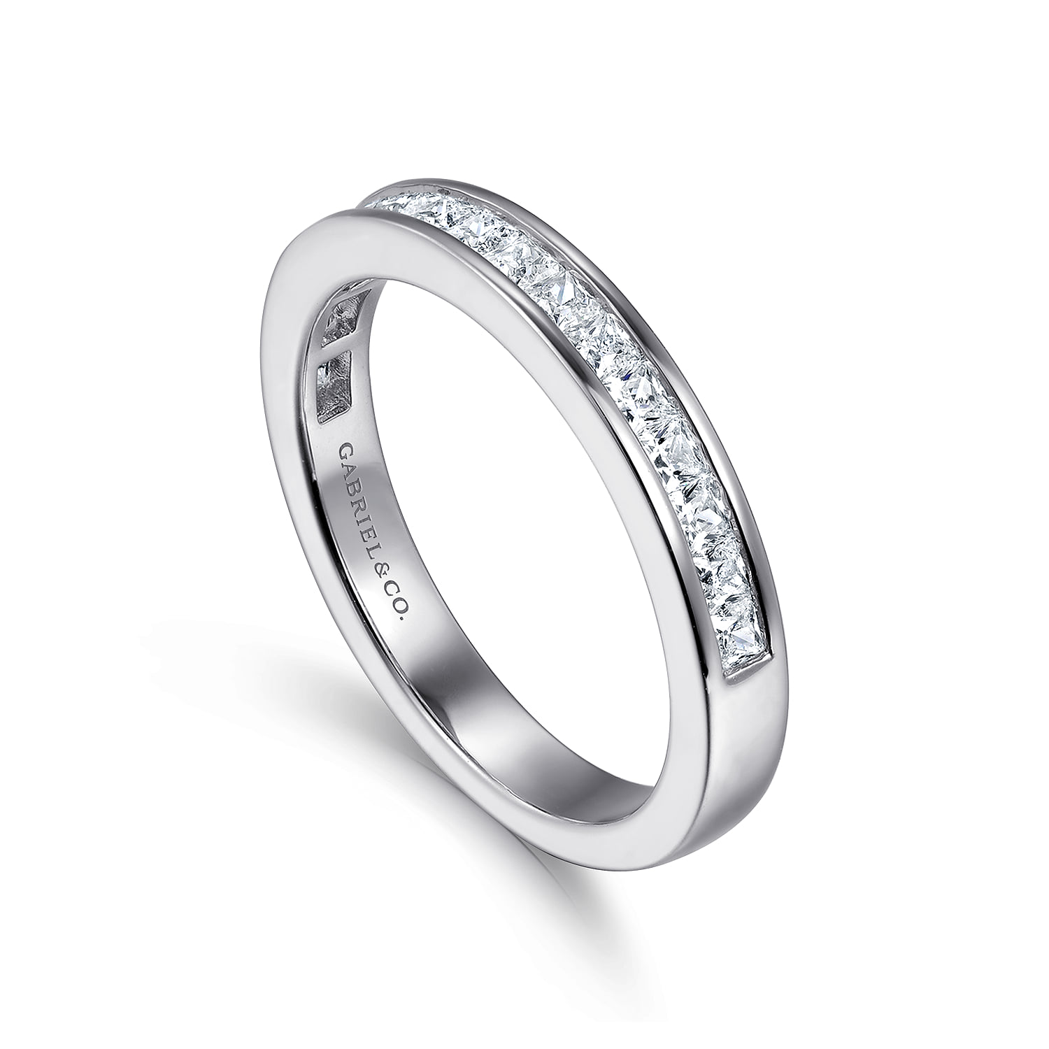Diamond Matching Wedding Band in 14K White Gold, photograph 3
