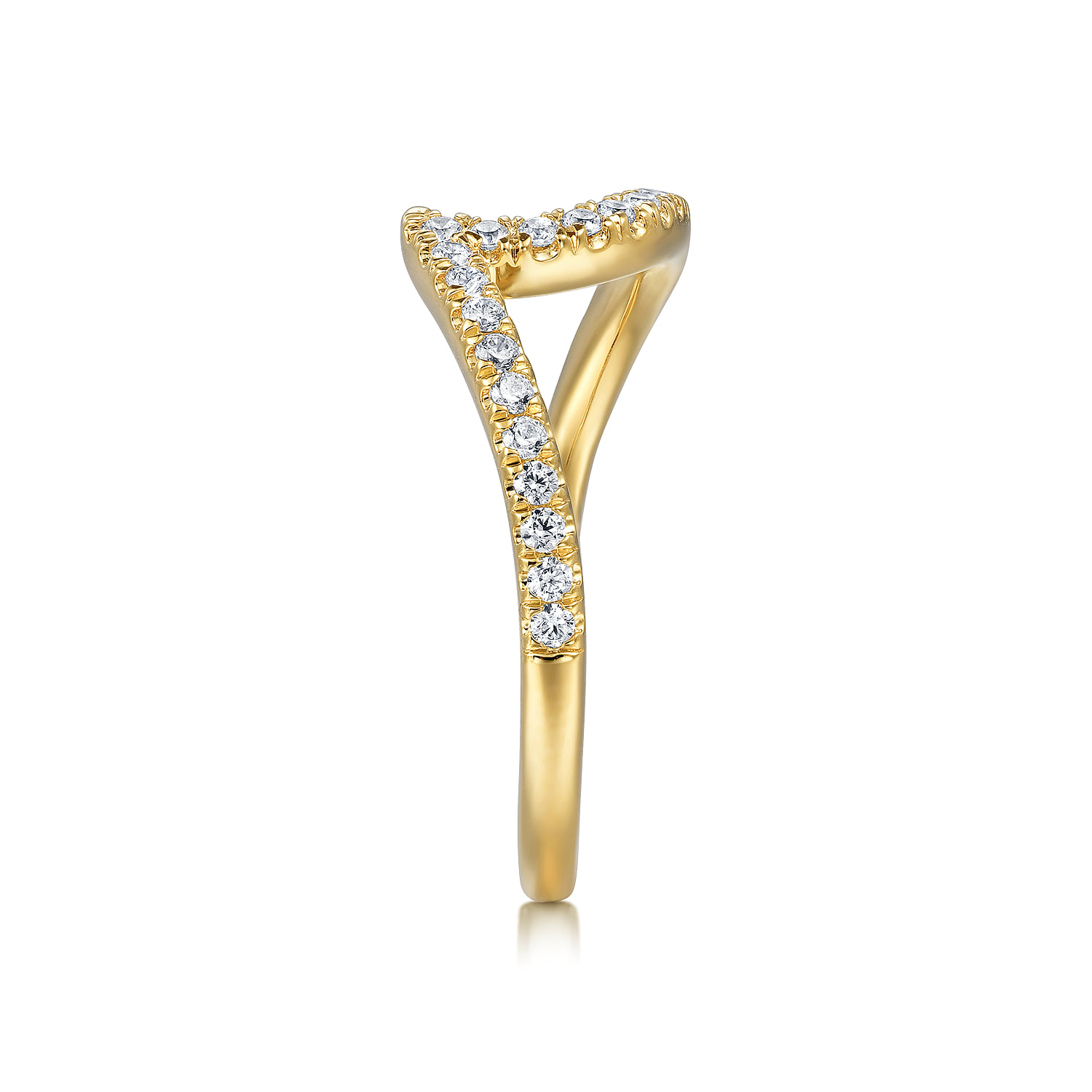Diamond Matching Wedding Band in 14K Yellow Gold, photograph 5