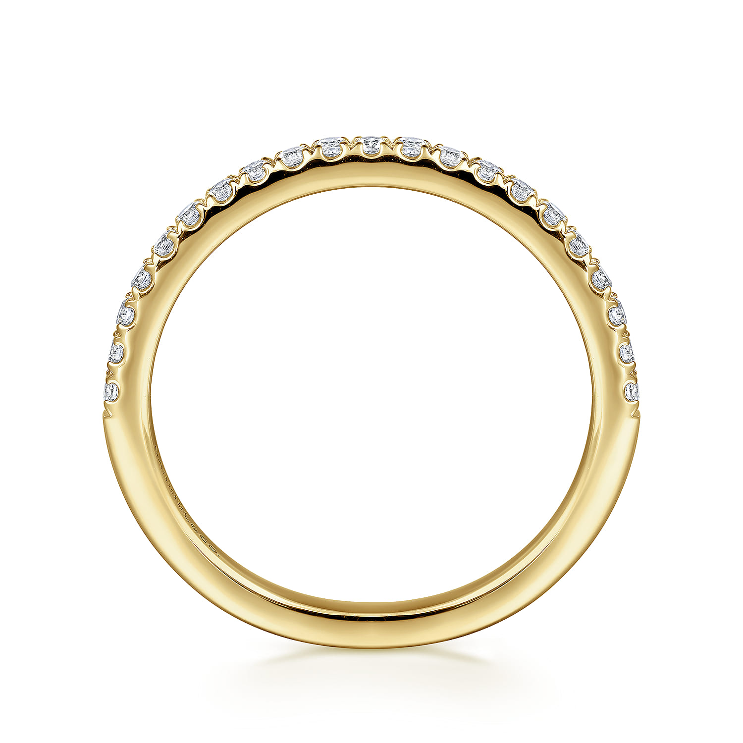 Diamond Wedding Band in 14K Yellow Gold, photograph 2