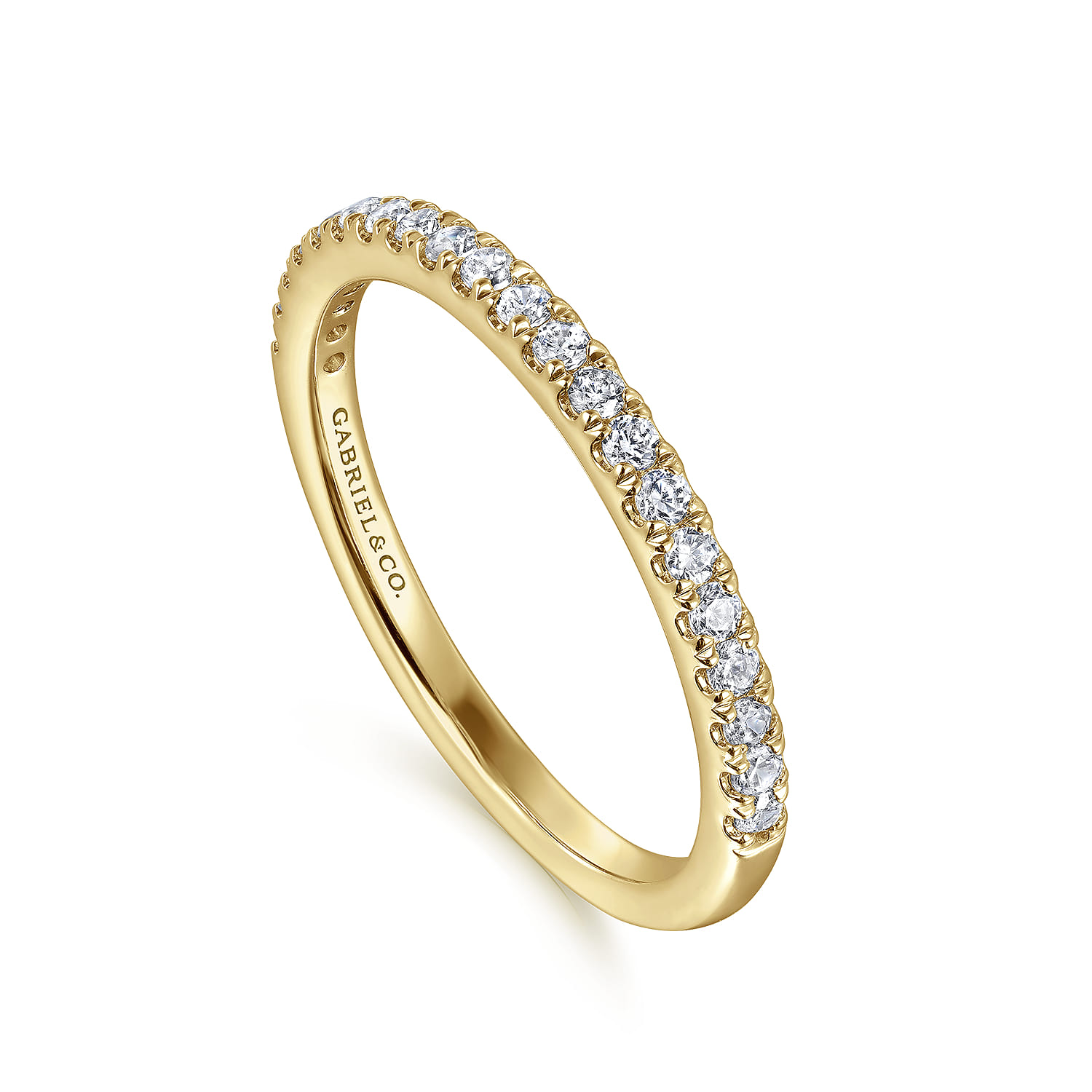 Diamond Wedding Band in 14K Yellow Gold, photograph 3