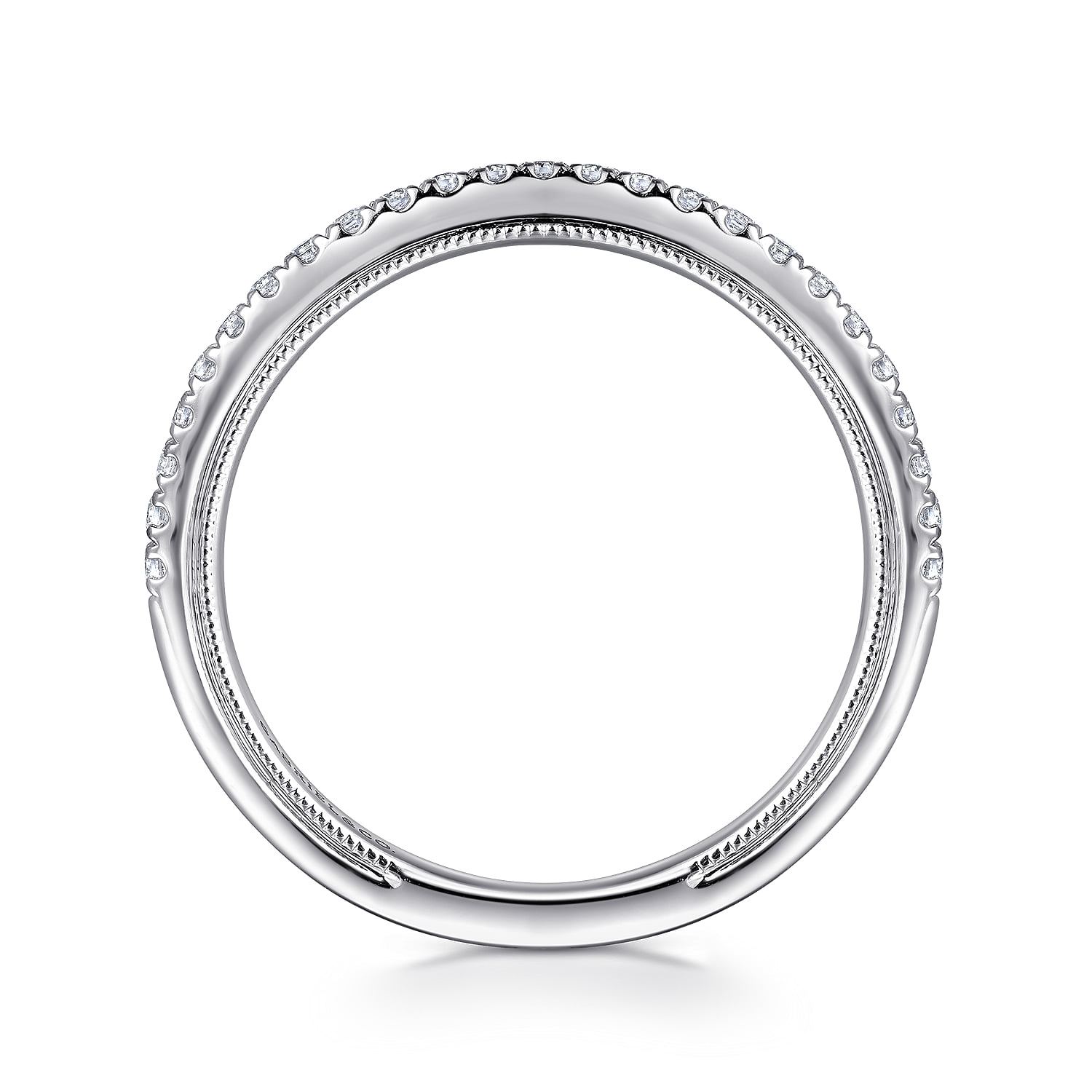 Diamond Matching Wedding Band in 14K White Gold, photograph 2