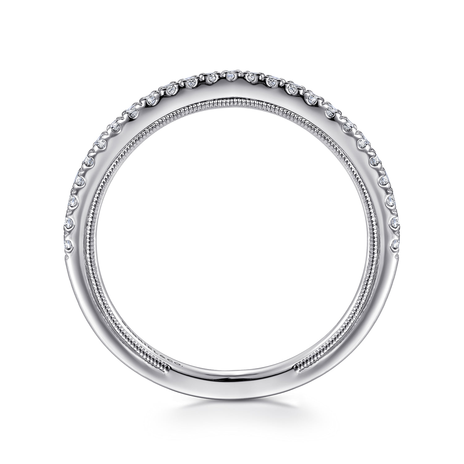 Diamond Matching Wedding Band in 14K White Gold, photograph 2