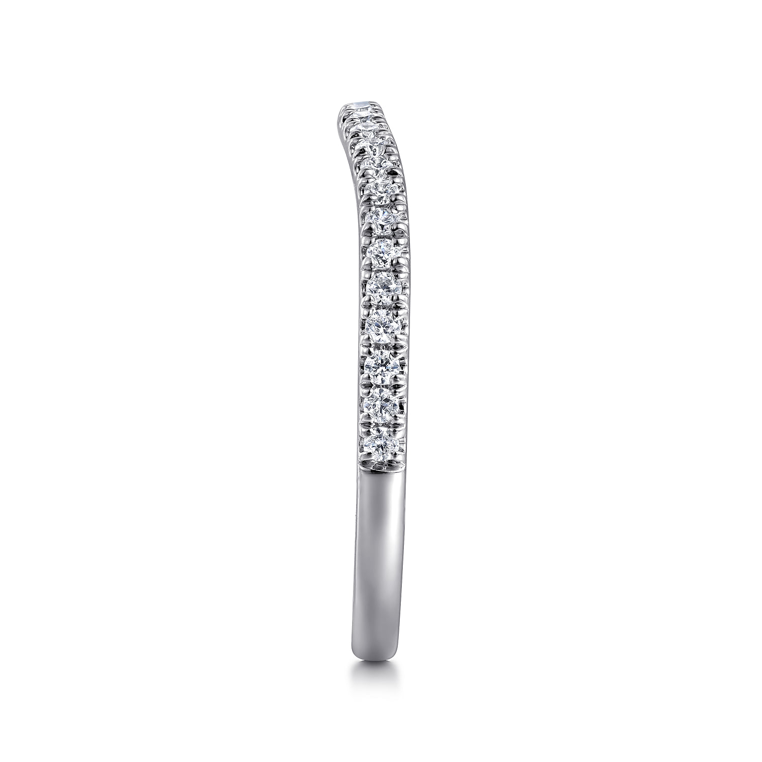 Diamond Matching Wedding Band in 14K White Gold, photograph 5