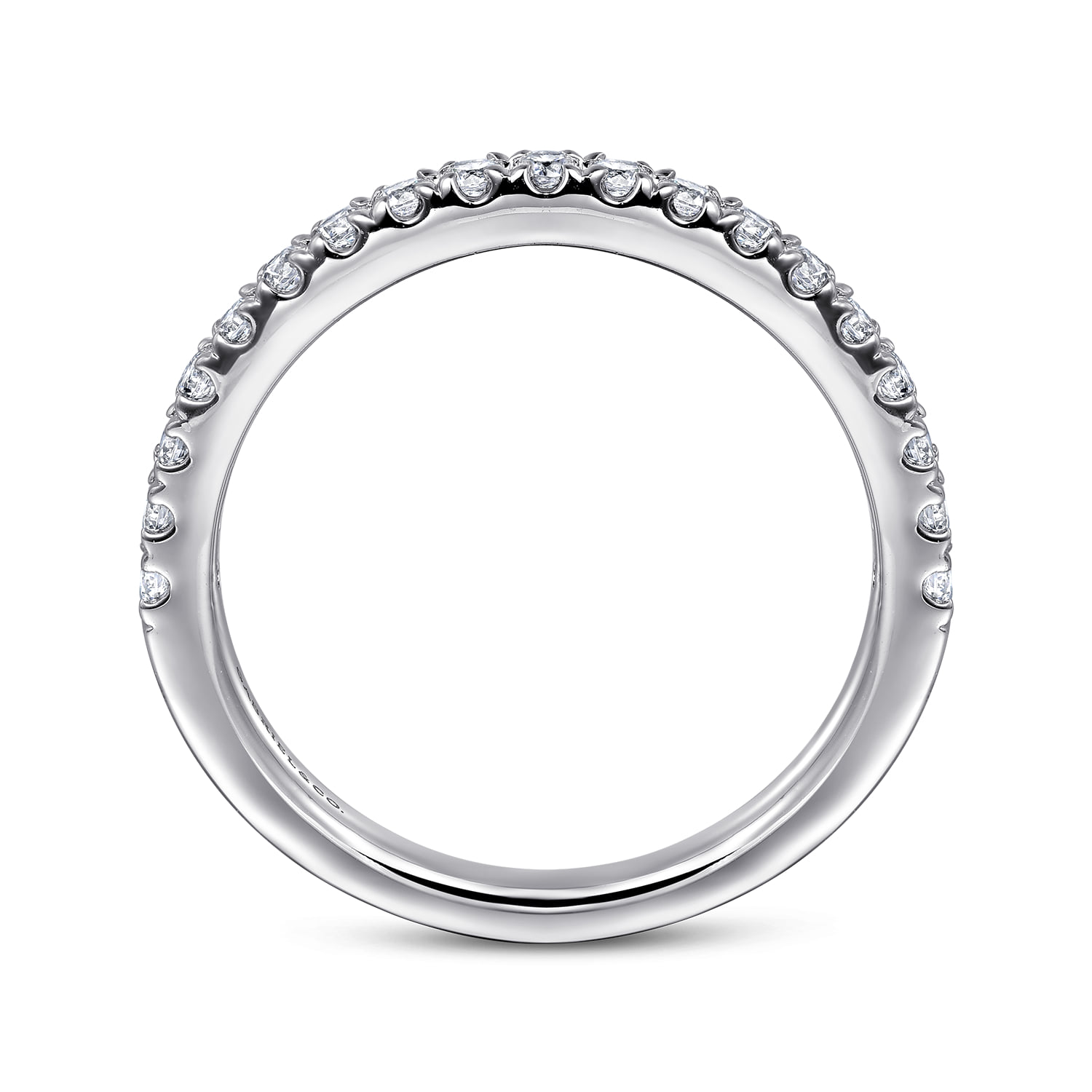 Diamond Matching Wedding Band in 14K White Gold, photograph 2