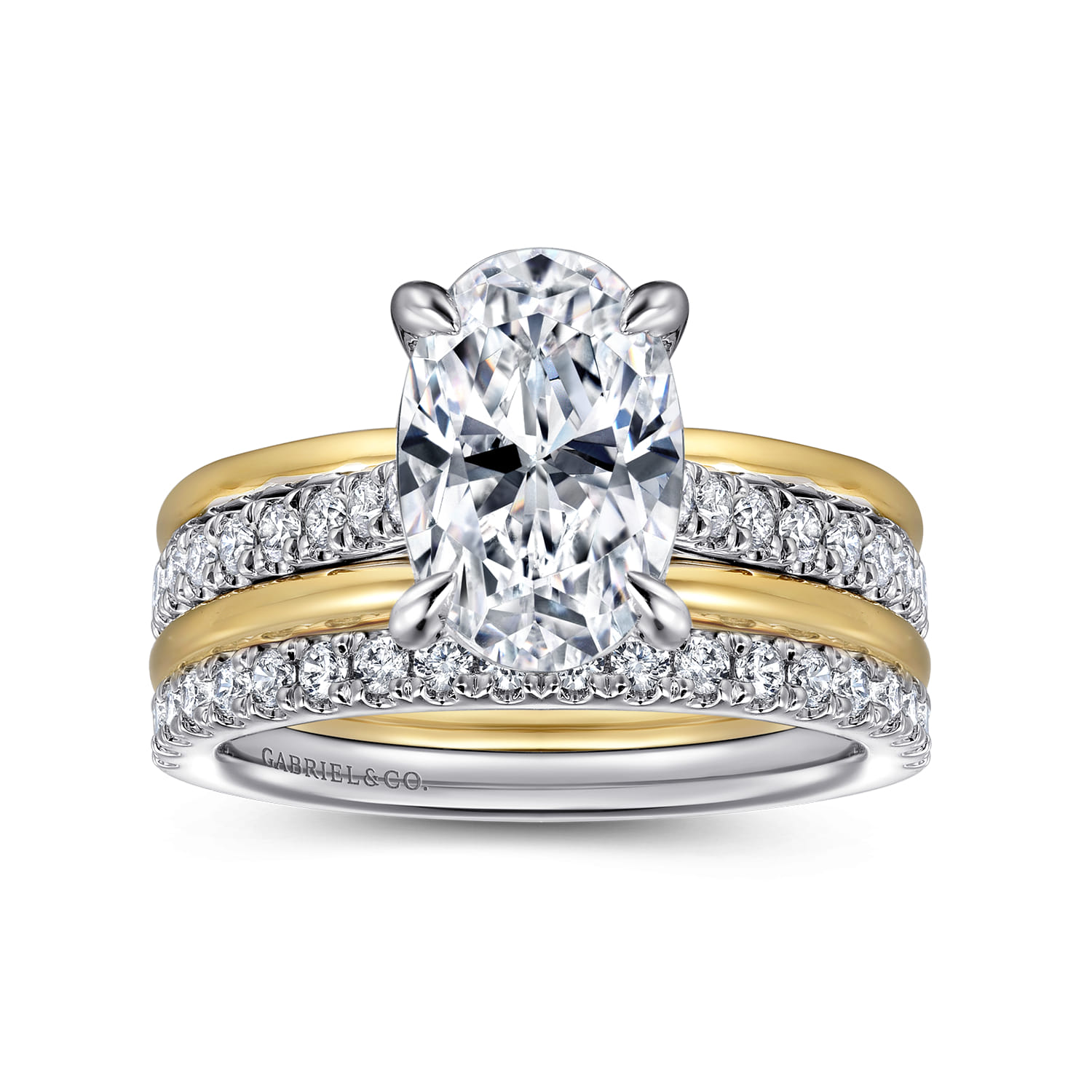 Diamond Matching Wedding Band in 14K White Gold, photograph 4