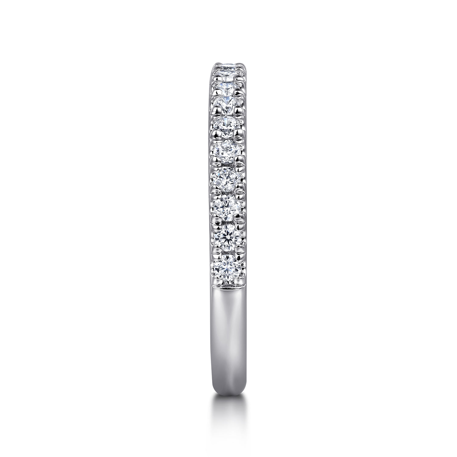 Diamond Matching Wedding Band in 14K White Gold, photograph 5