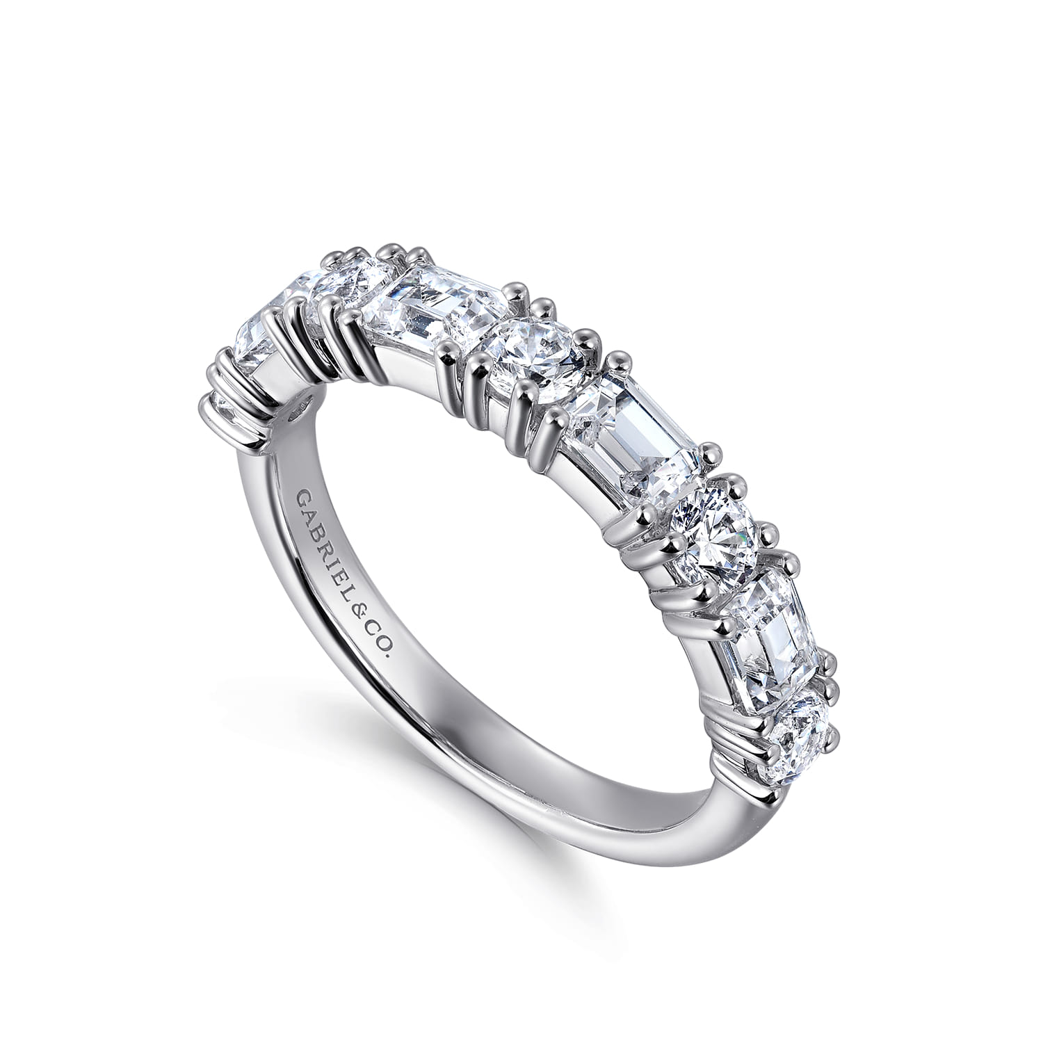 Diamond Matching Wedding Band in 14K White Gold, photograph 3