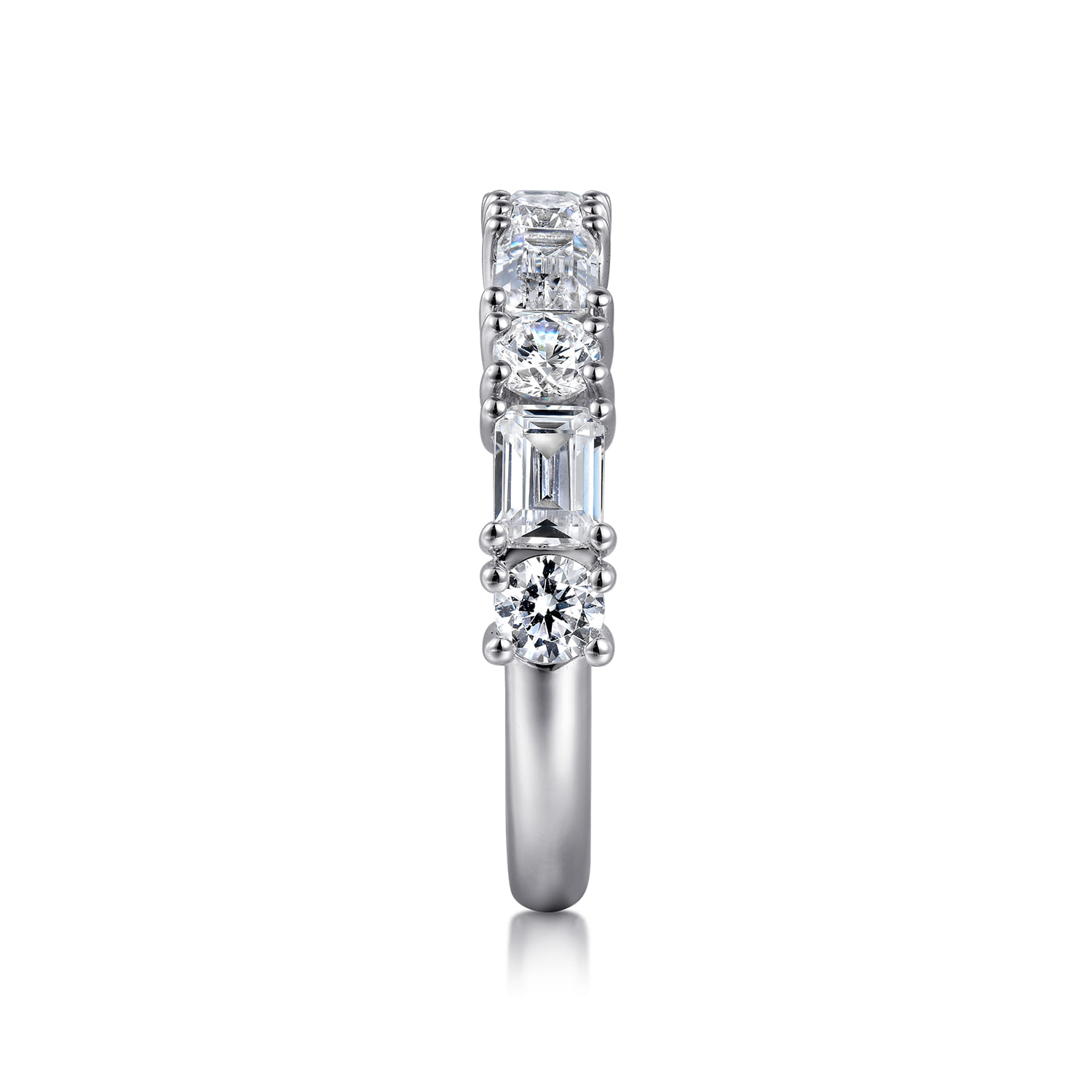 Diamond Matching Wedding Band in 14K White Gold, photograph 5