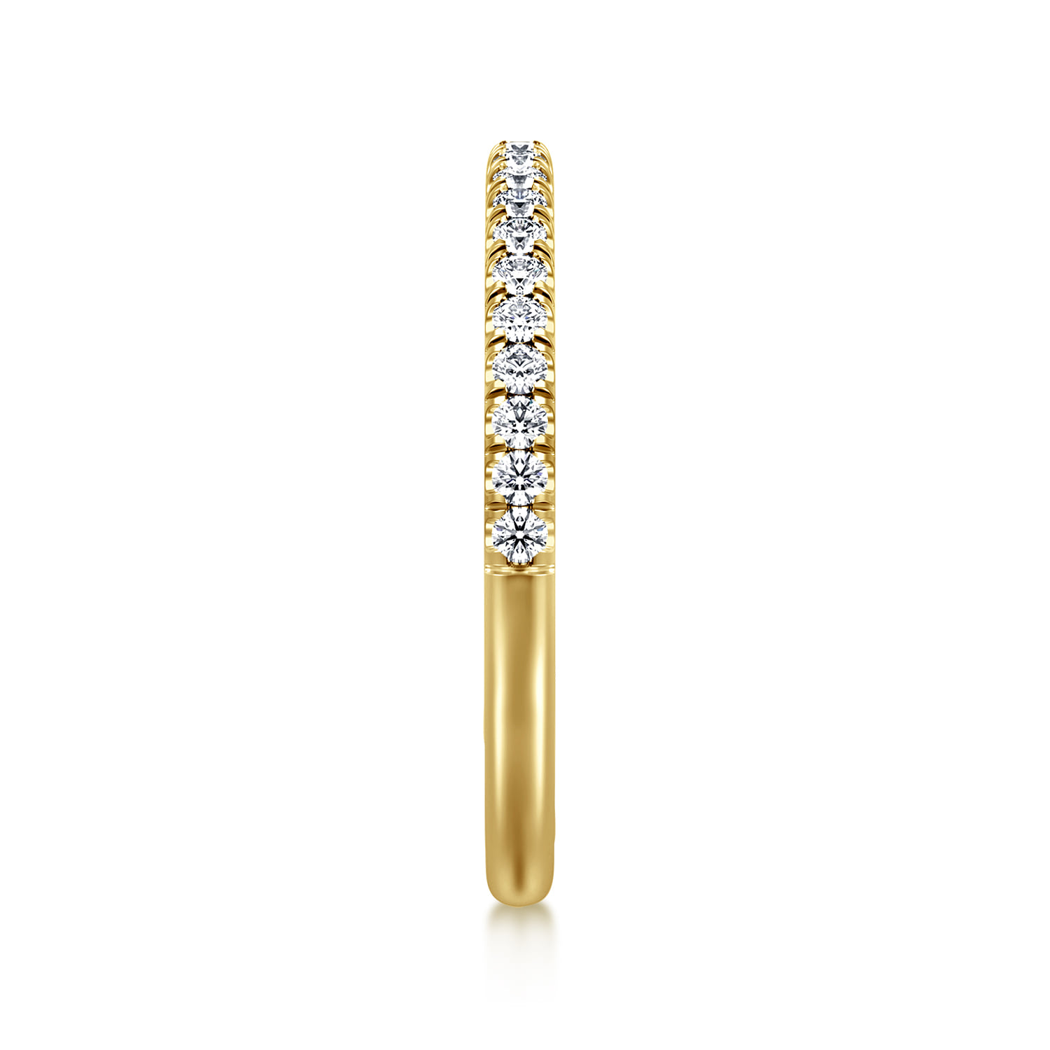 Diamond Matching Wedding Band in 14K Yellow Gold, photograph 4