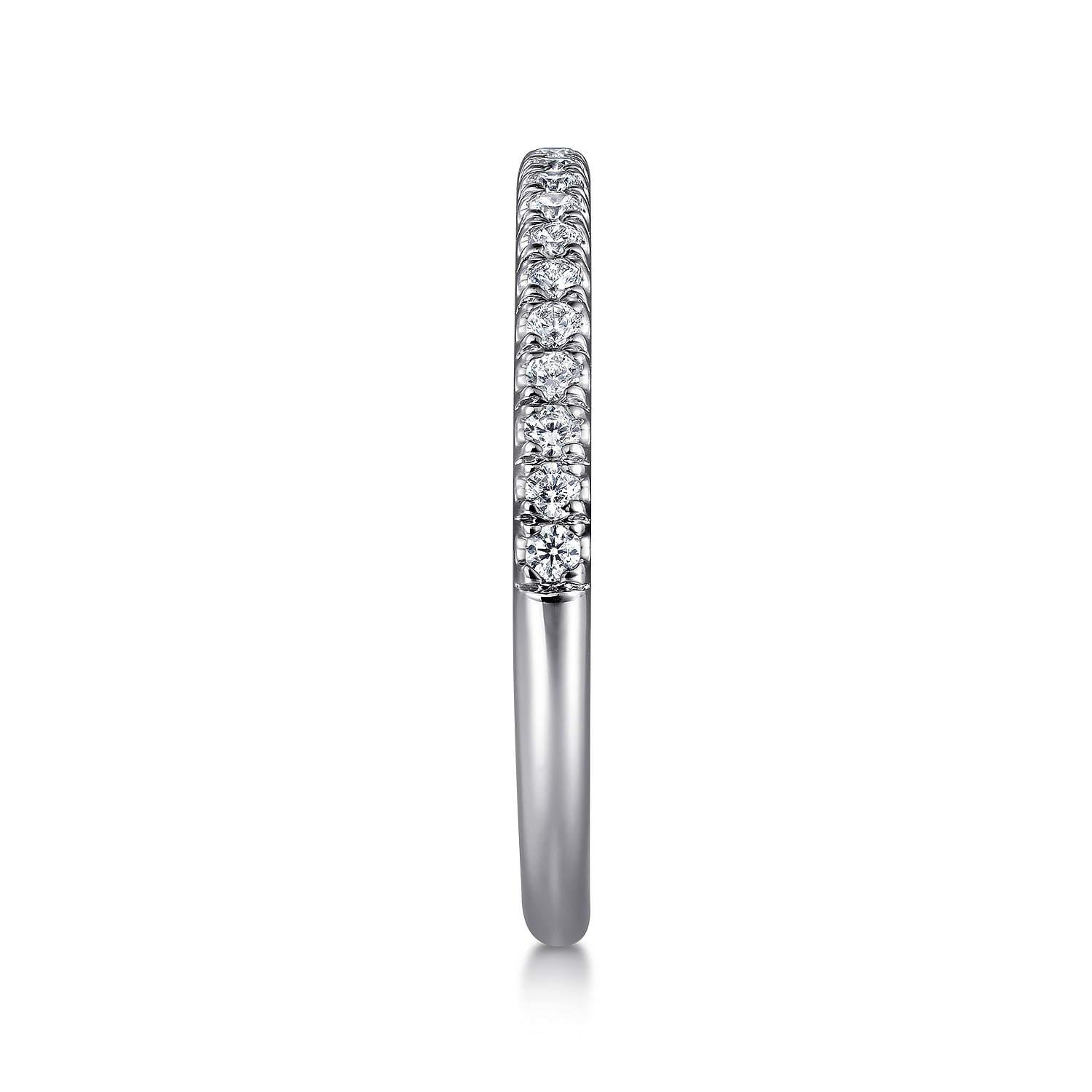 Diamond Matching Wedding Band in 14K White Gold, photograph 5