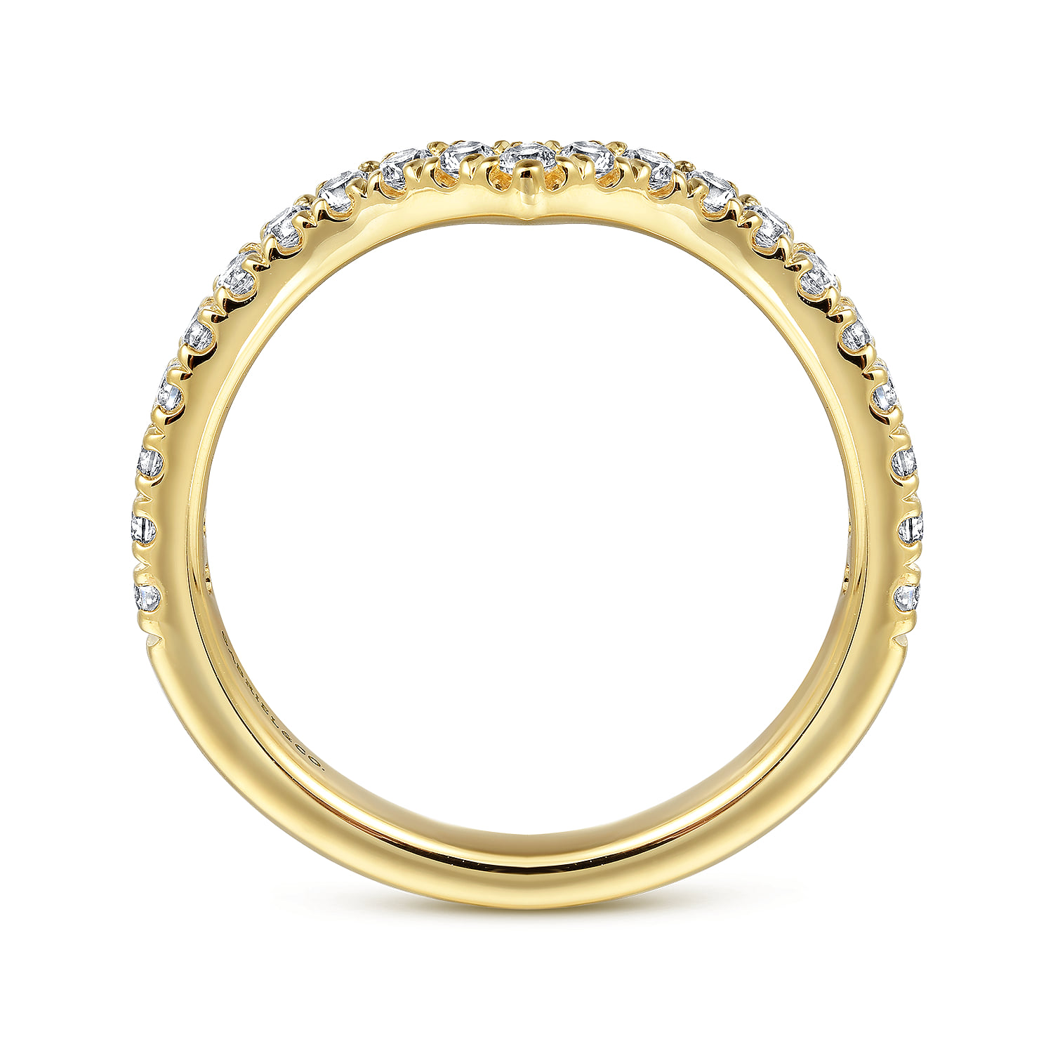Diamond Matching Wedding Band in 14K Yellow Gold, photograph 2