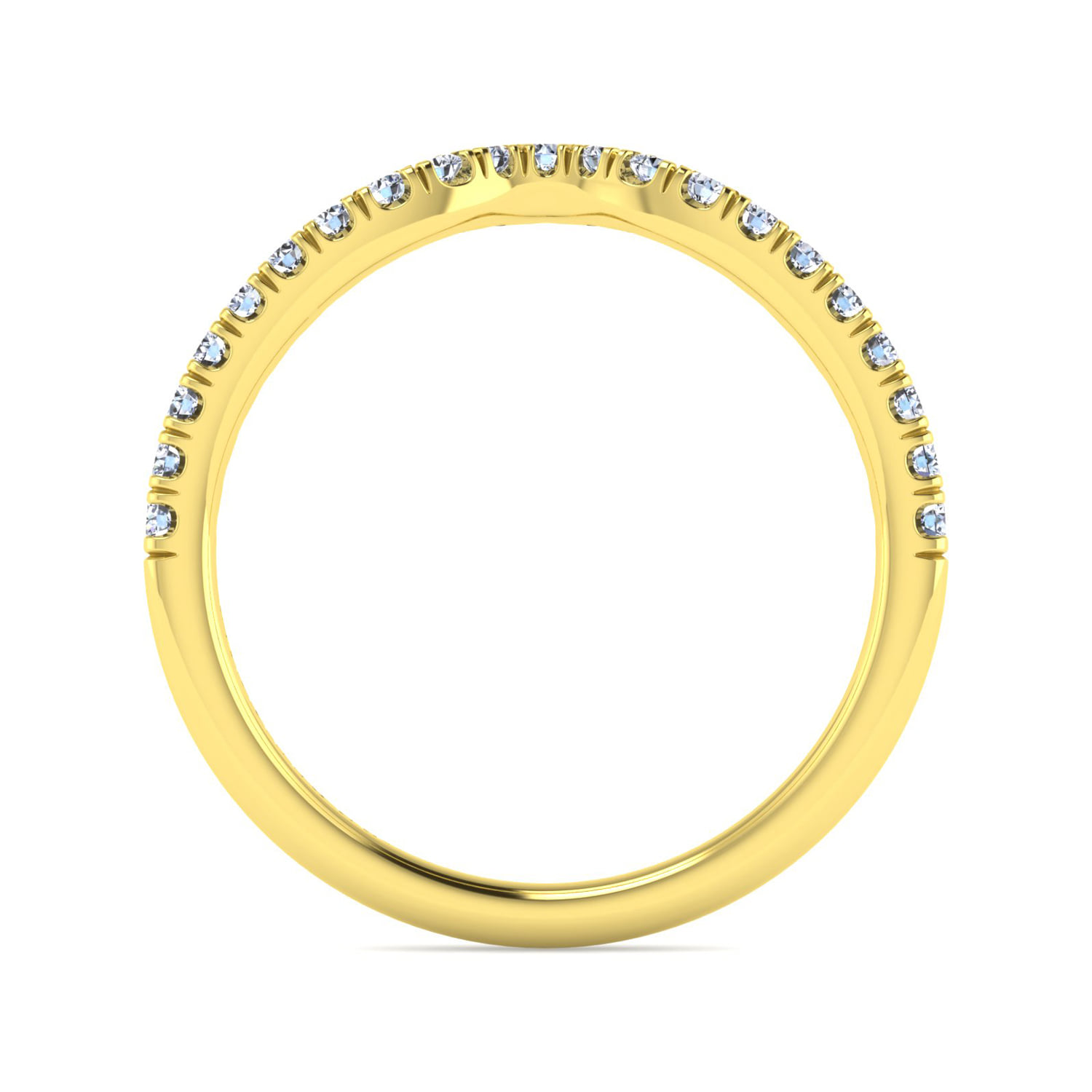 Diamond Matching Wedding Band in 14K Yellow Gold, photograph 2