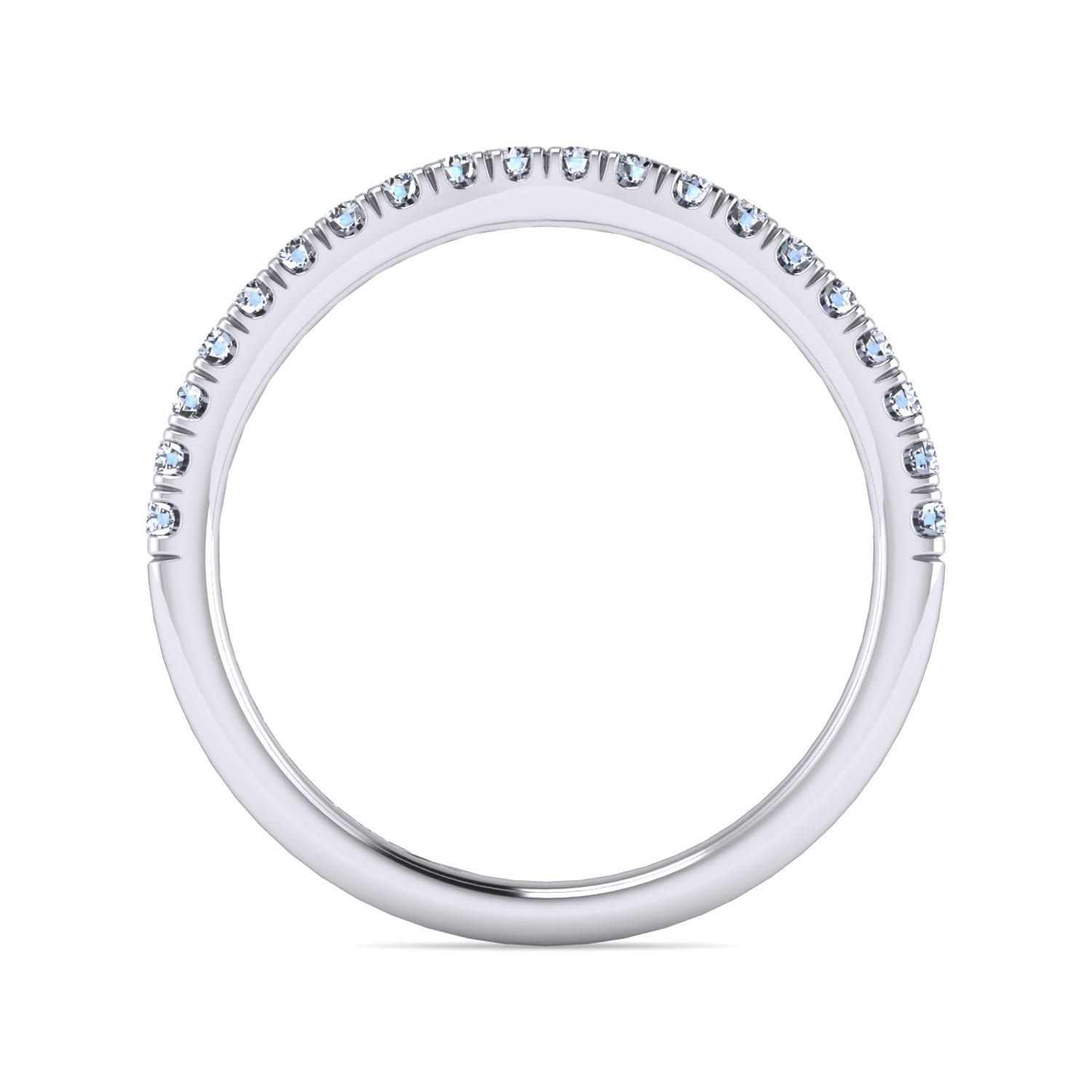 Diamond Matching Wedding Band in 14K White Gold, photograph 2