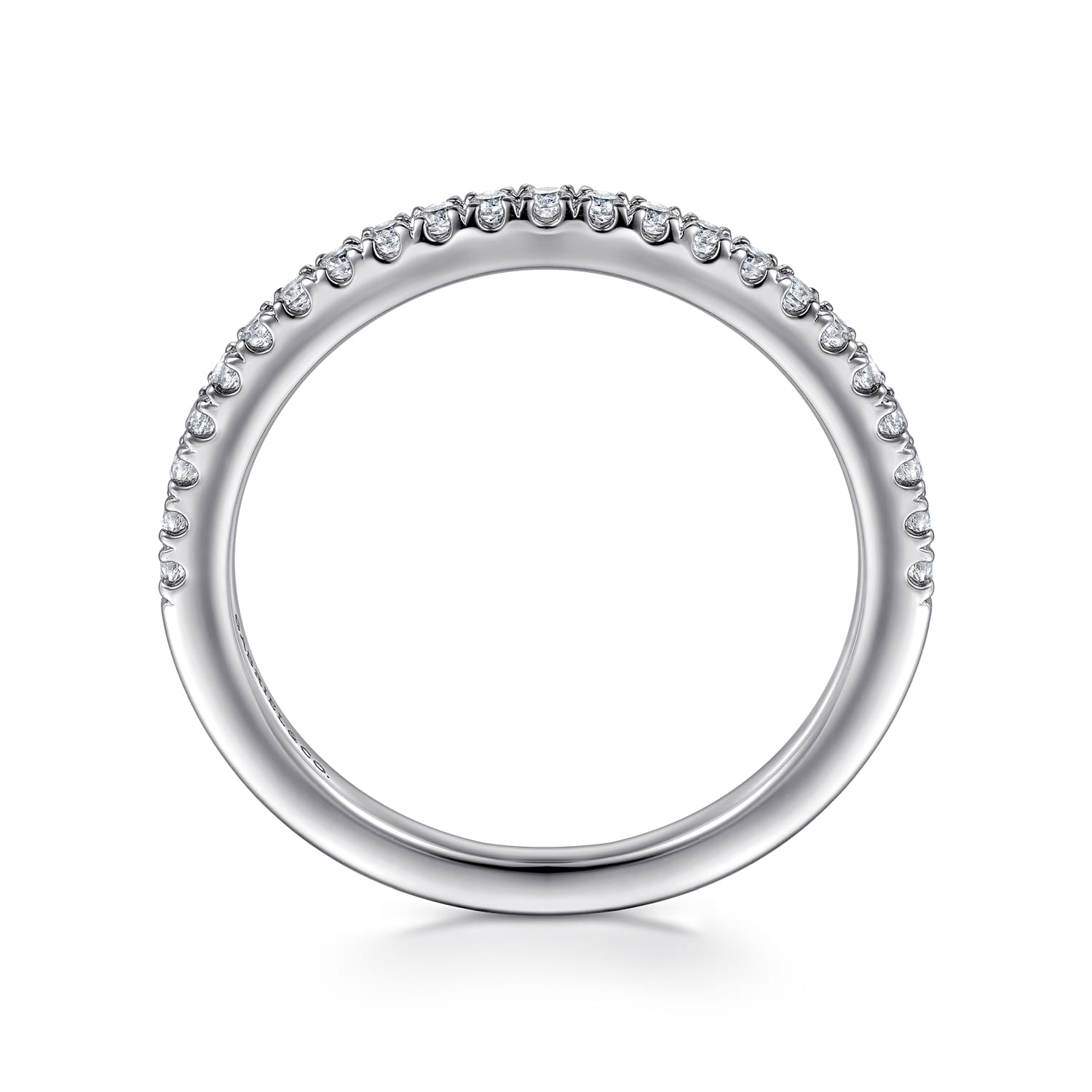 Matching Diamond Wedding Band in 14K White Gold, photograph 2