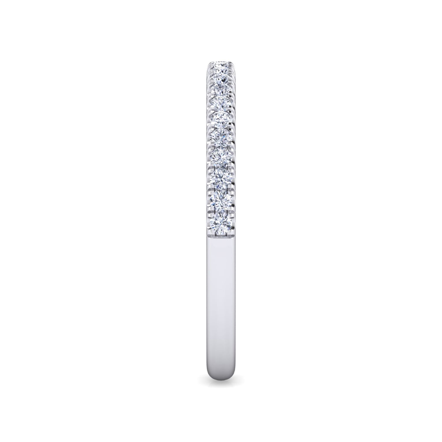 Diamond Wedding Band in 14K White Gold, photograph 5