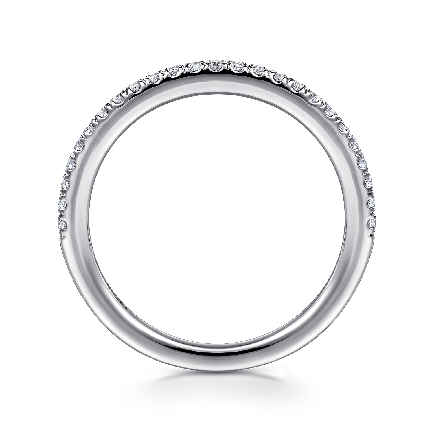 Diamond Matching Wedding Band in 14K White Gold, photograph 2