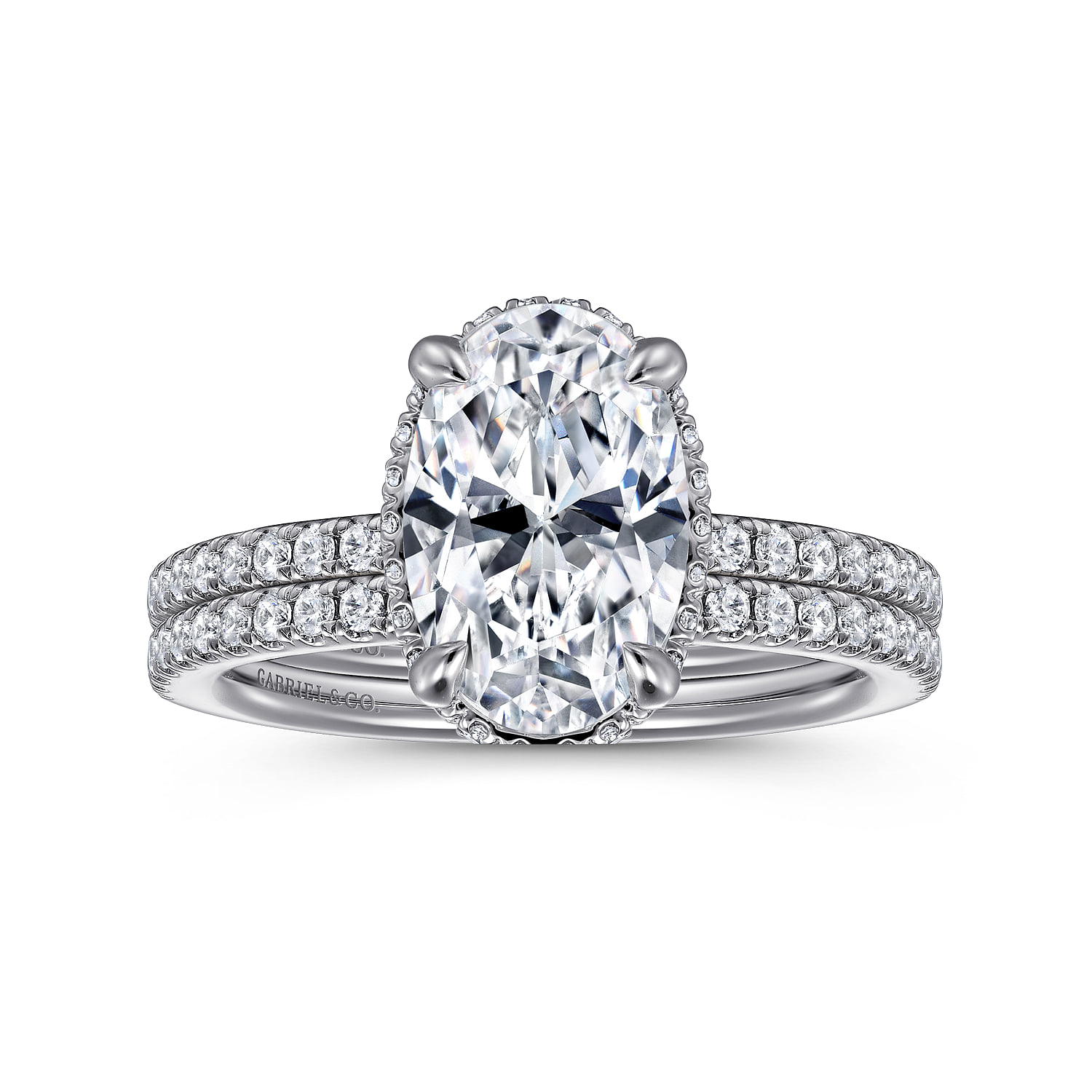 Diamond Matching Wedding Band in 14K White Gold, photograph 4